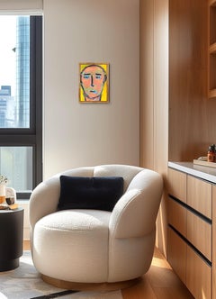 "Just human " Zeitgenössisches abstraktes expressionistisches Männerporträt