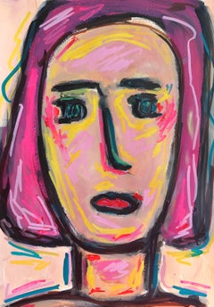 "Luce dentro" Ritratto astratto figurativo espressionista contemporaneo