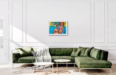 "Resting woman" Large-format woman's portrait painting inspired by Henri Matisse