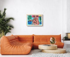 "Luminous rest" Large-format woman's portrait painting inspired by Henri Matisse