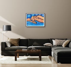 "Liegende Anmut" Großformatiges Frauenporträt, inspiriert von Henri Matisse