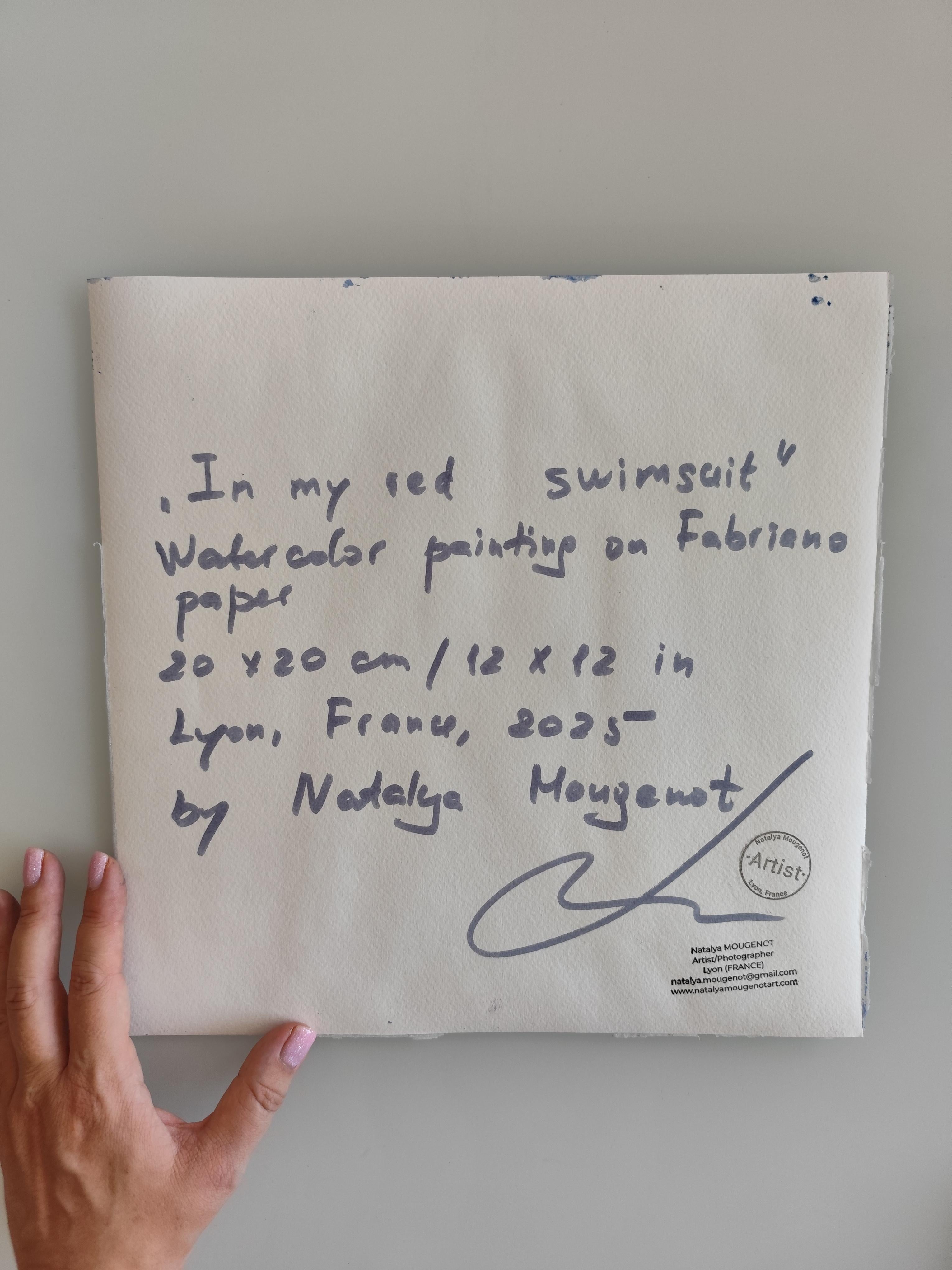 Modern abstract expressionist woman's figure painting  