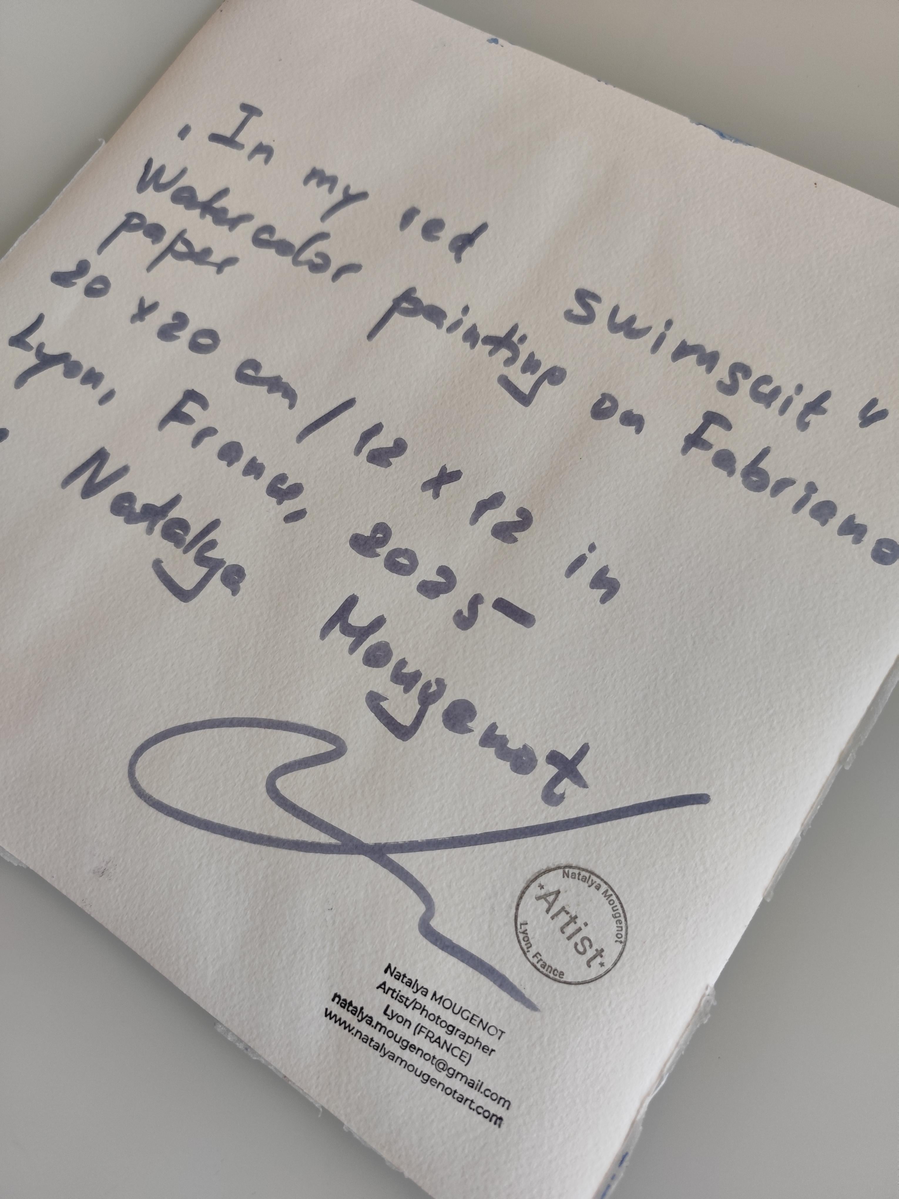 Modern abstract expressionist woman's figure painting  