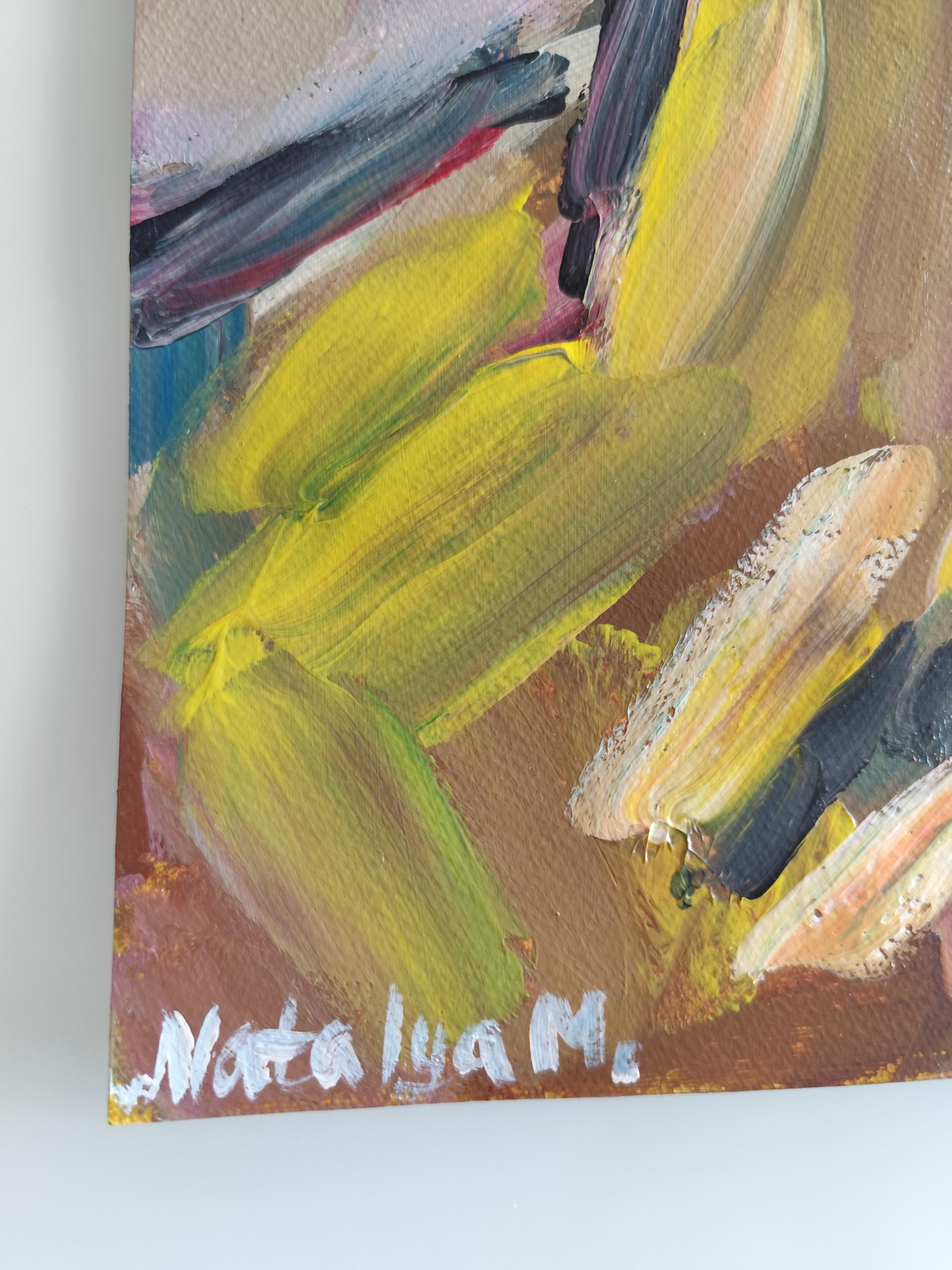 Modernes Frauenporträt des modernen abstrakten Expressionismus, Acryl auf Papier, „ True self“ im Angebot 4