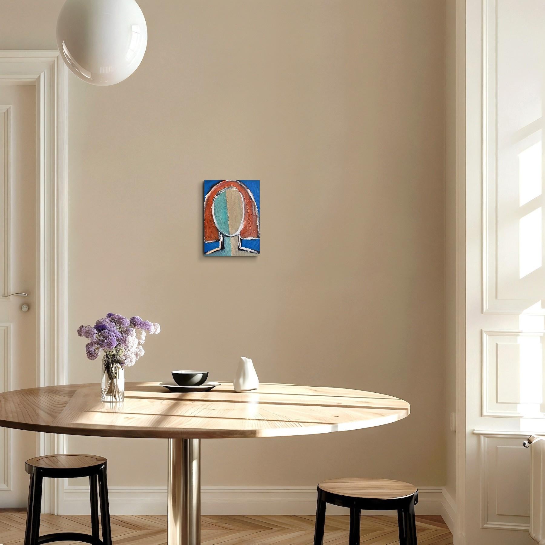 With “Radiant Force”, French artist Natalya Mougenot continues her powerful series of abstract expressionist portraits dedicated to women. This work strips the portrait down to its essential shapes and colors, rejecting unnecessary detail to focus