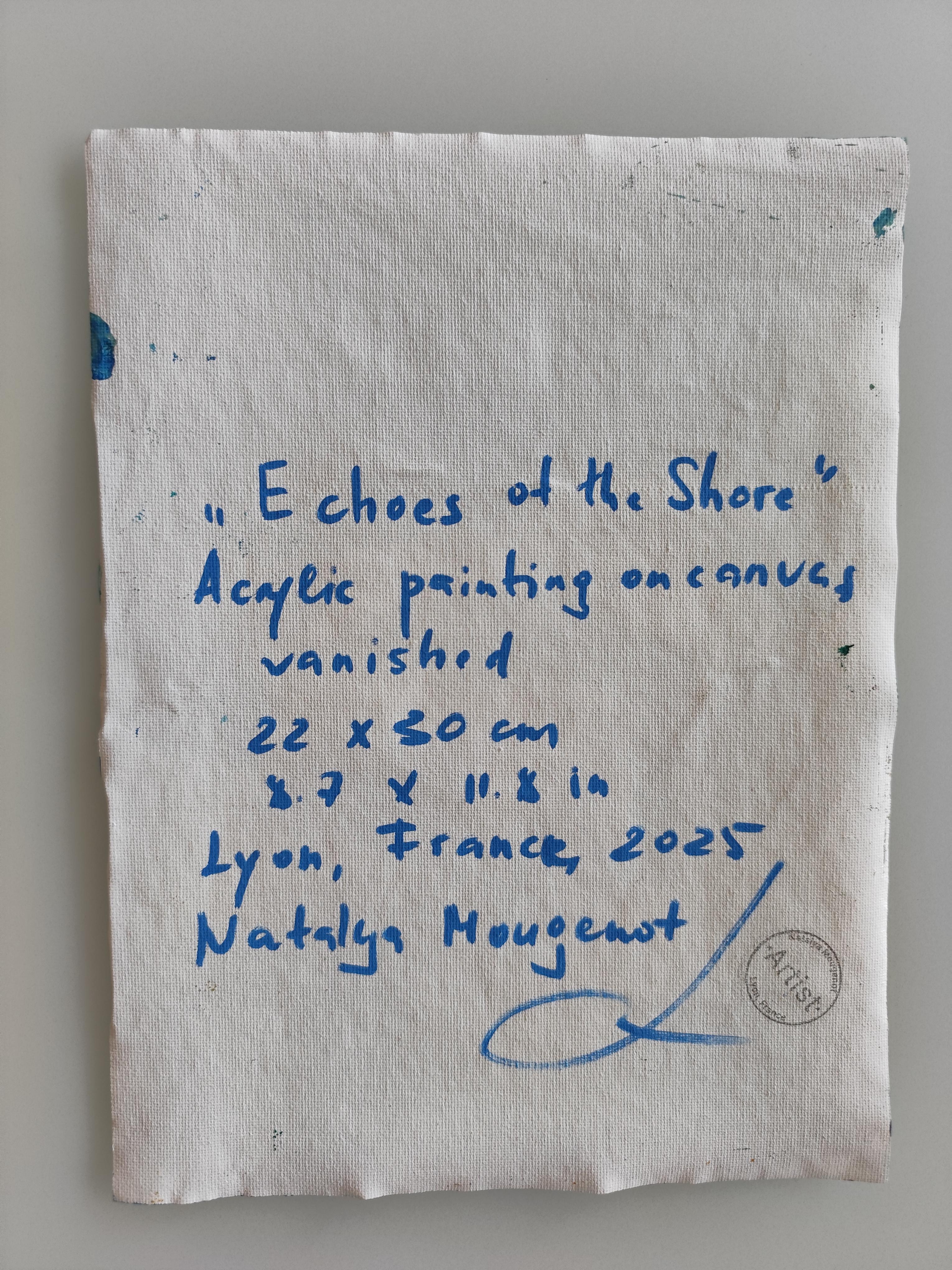 Modernes abstraktes impressionistisches Küstengemälde 