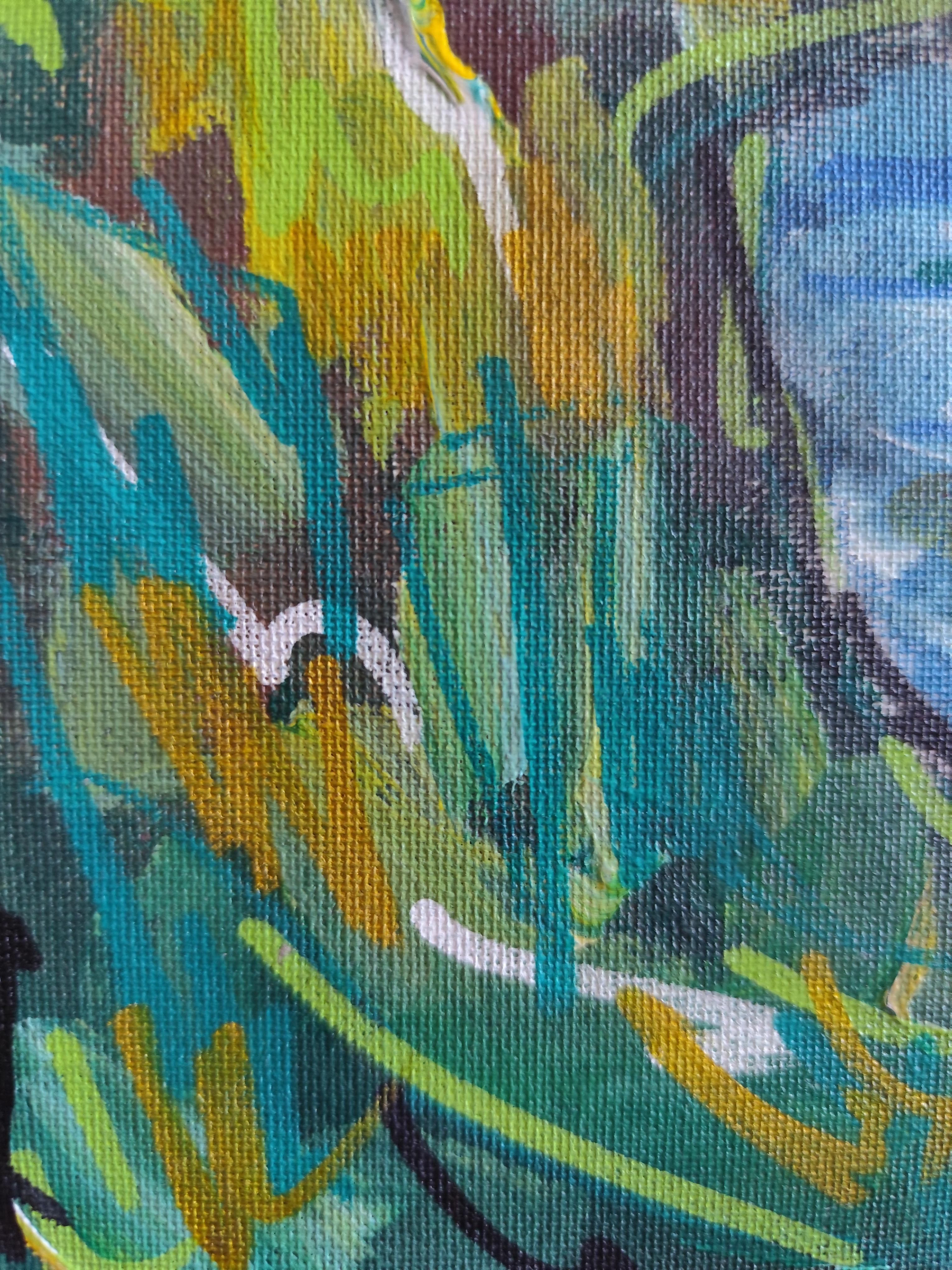 Modernes abstraktes impressionistisches Küstengemälde 