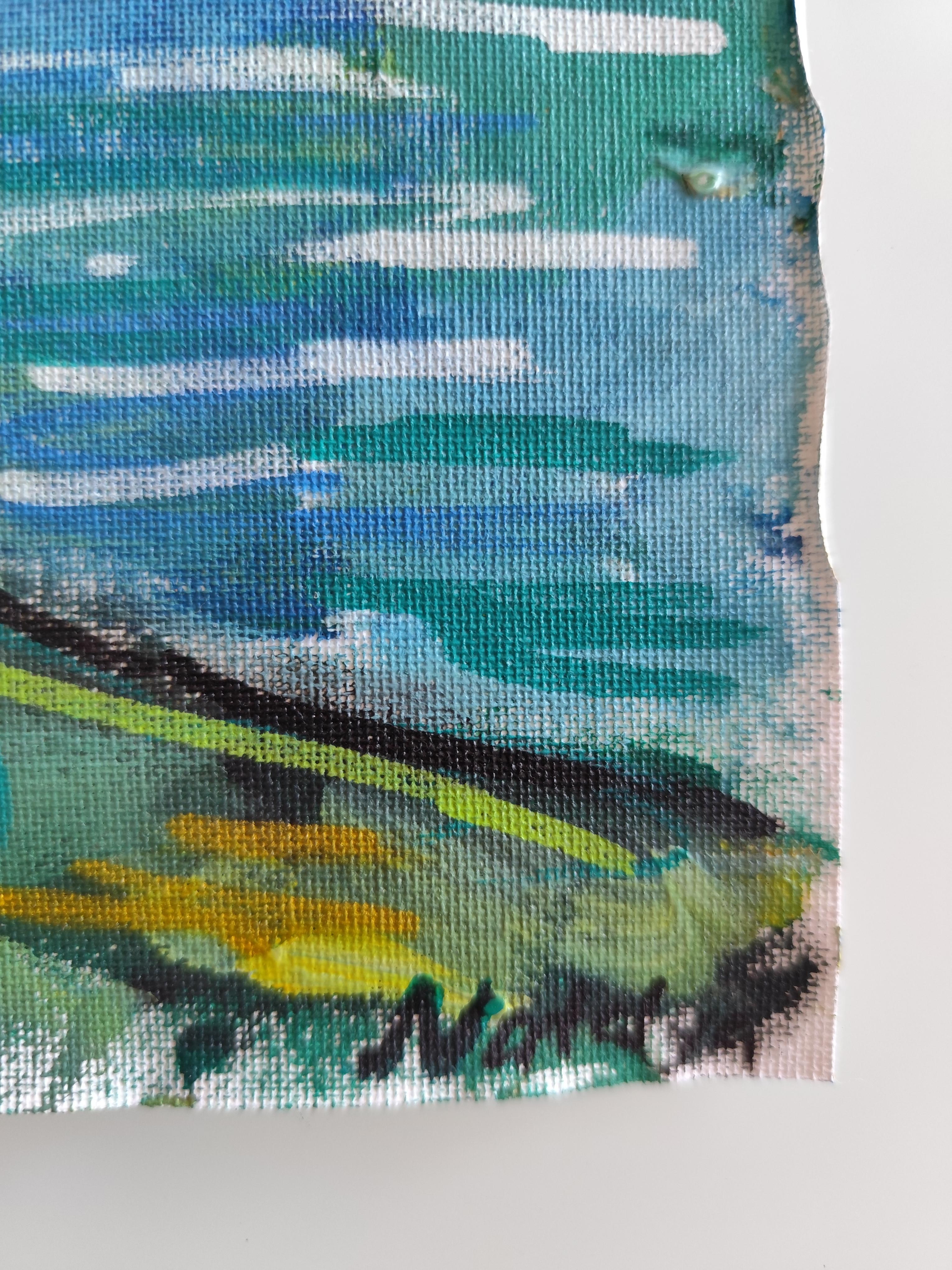 Modernes abstraktes impressionistisches Küstengemälde 