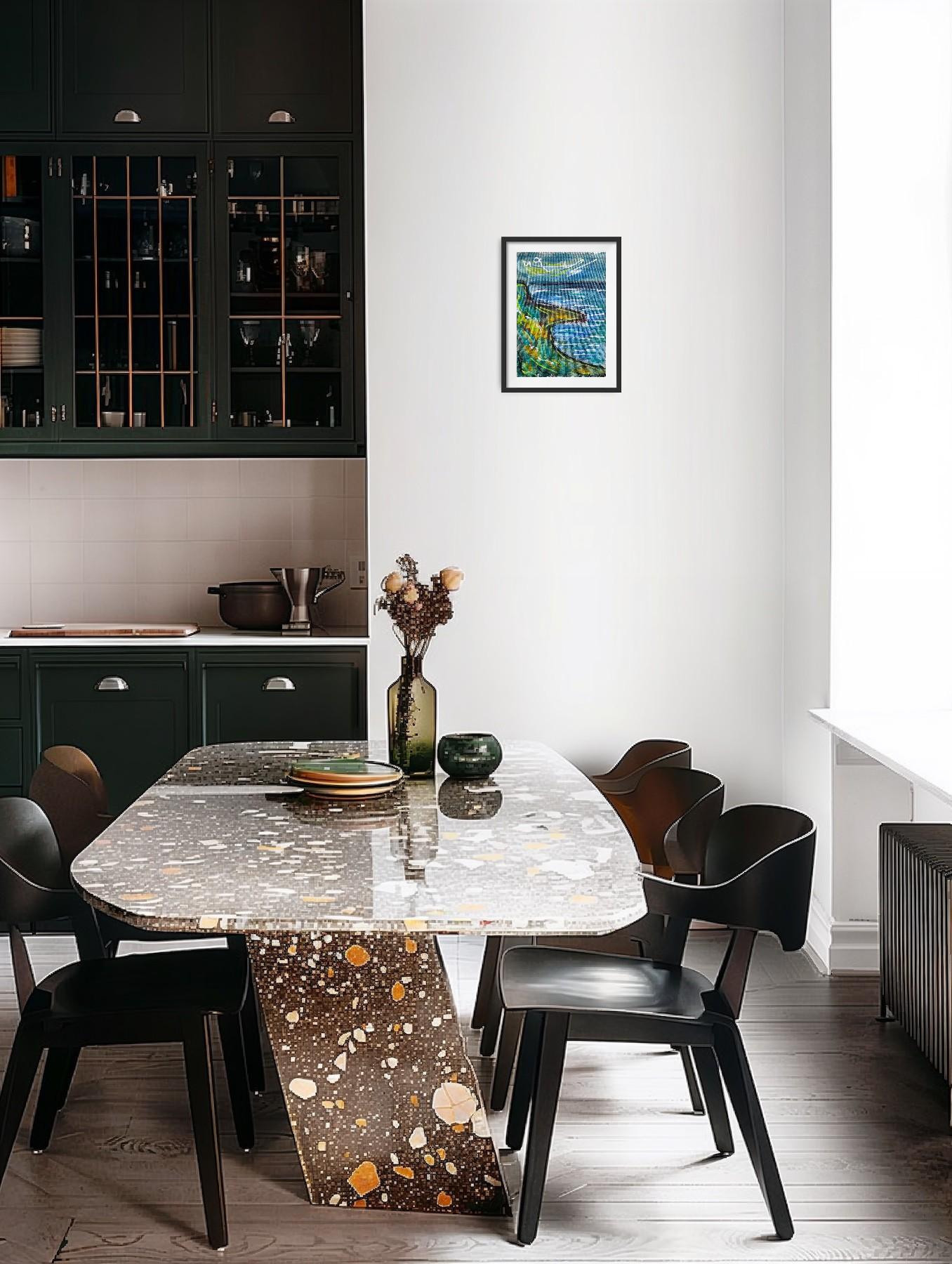 Modernes abstraktes impressionistisches Küstengemälde 