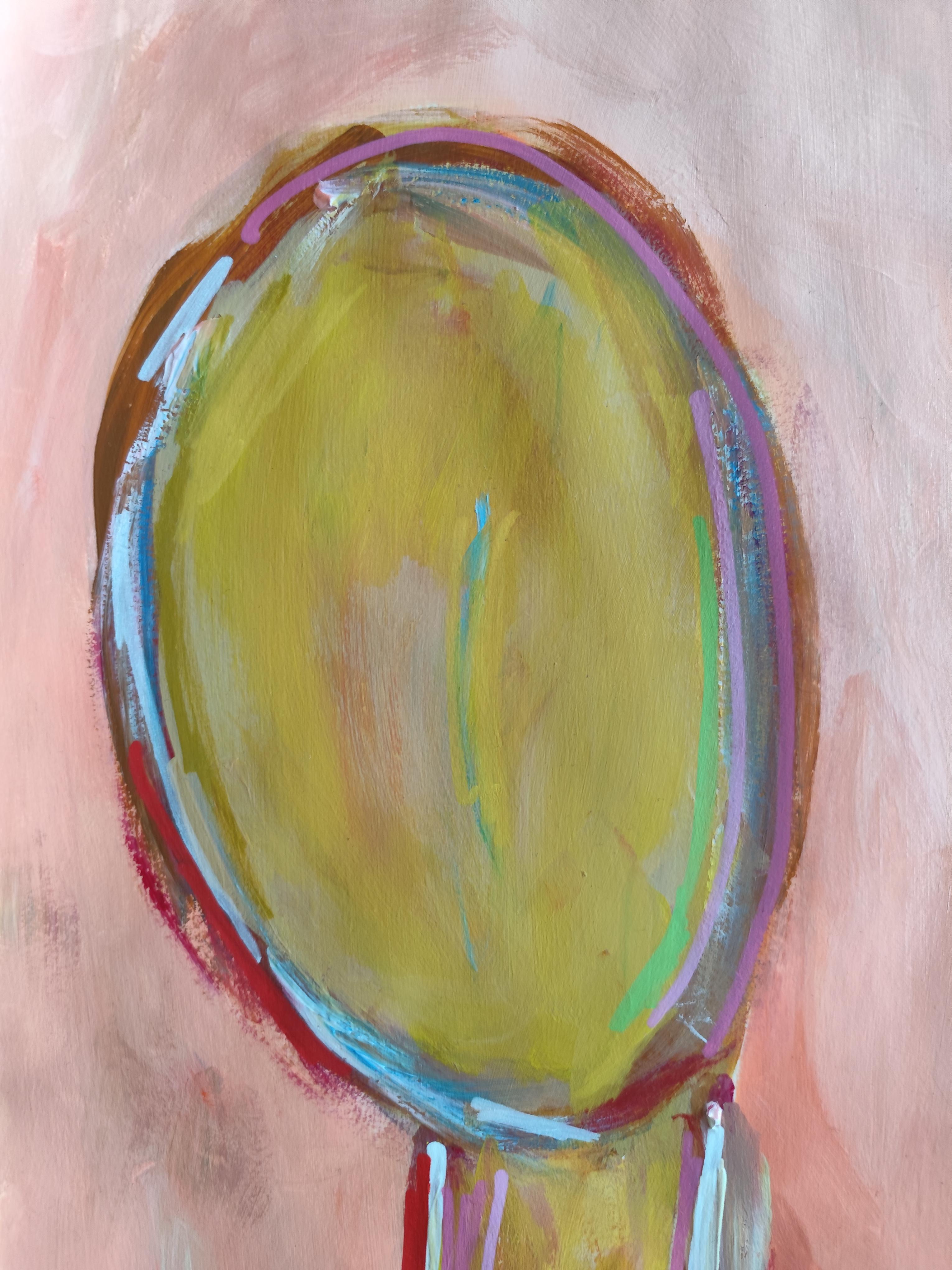 Modern large abstract figurative acrylic painting of two women 