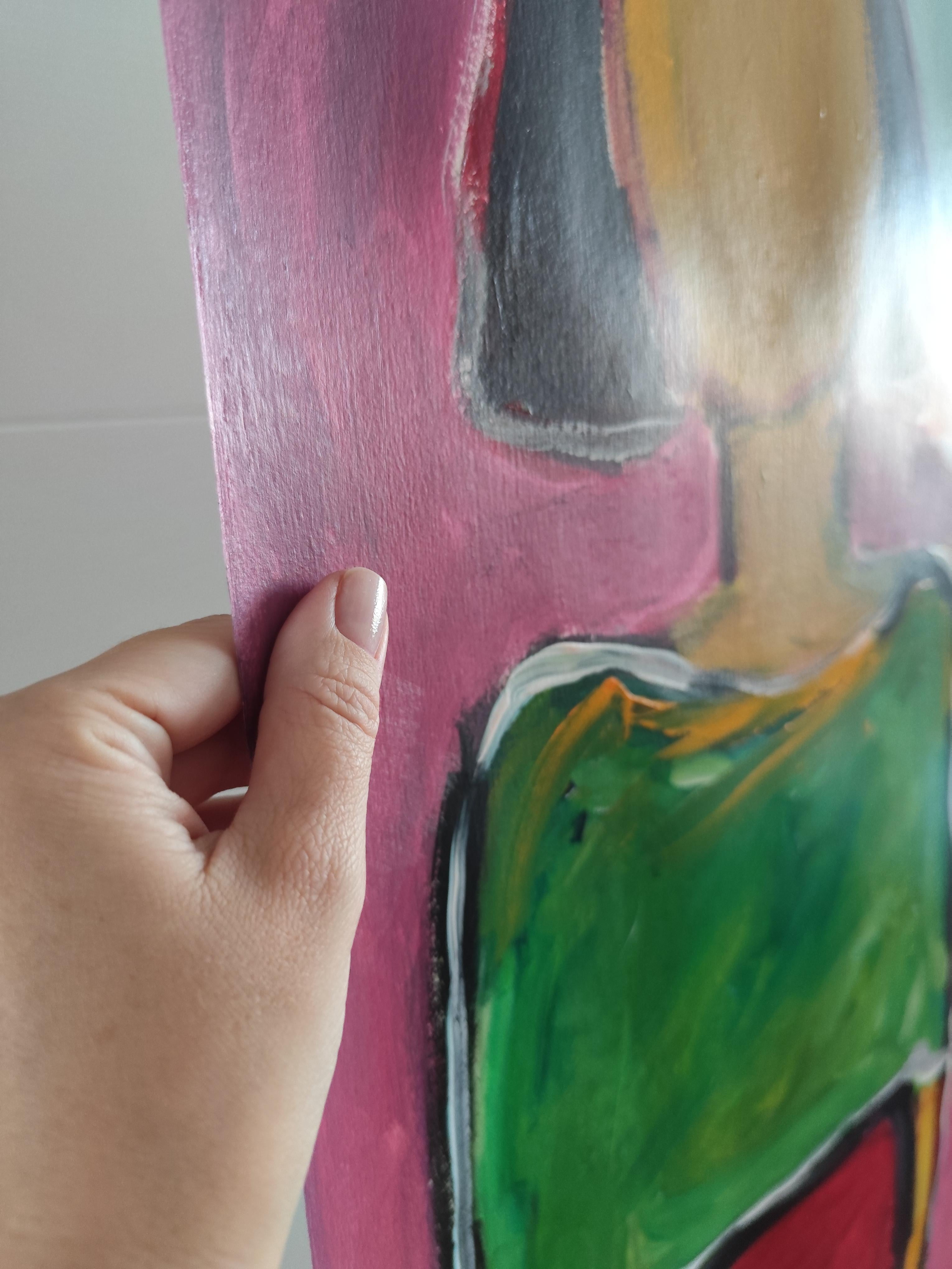 Figuratif abstrait moderne de grande taille  peinture de femme 