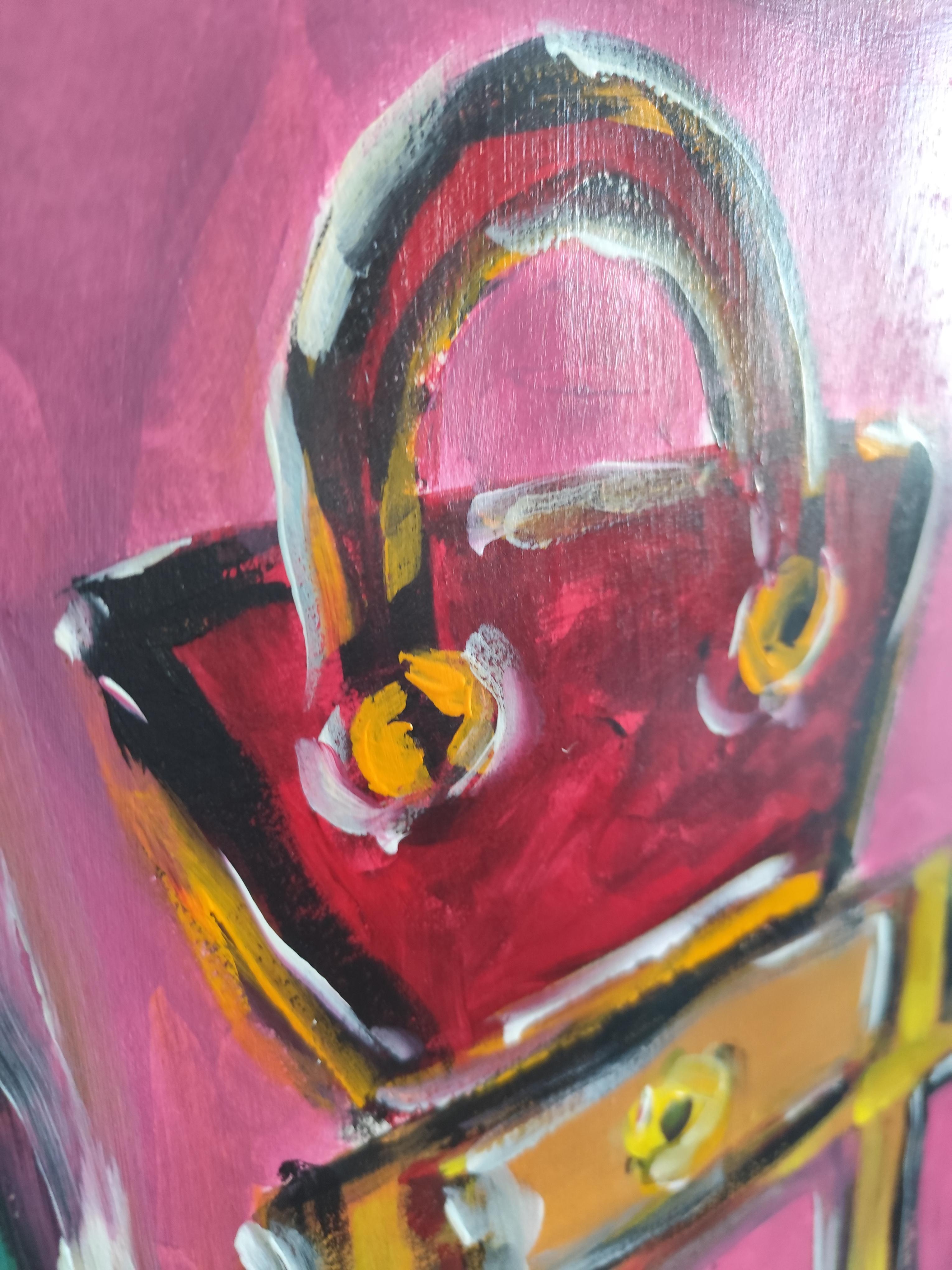 Figuratif abstrait moderne de grande taille  peinture de femme 