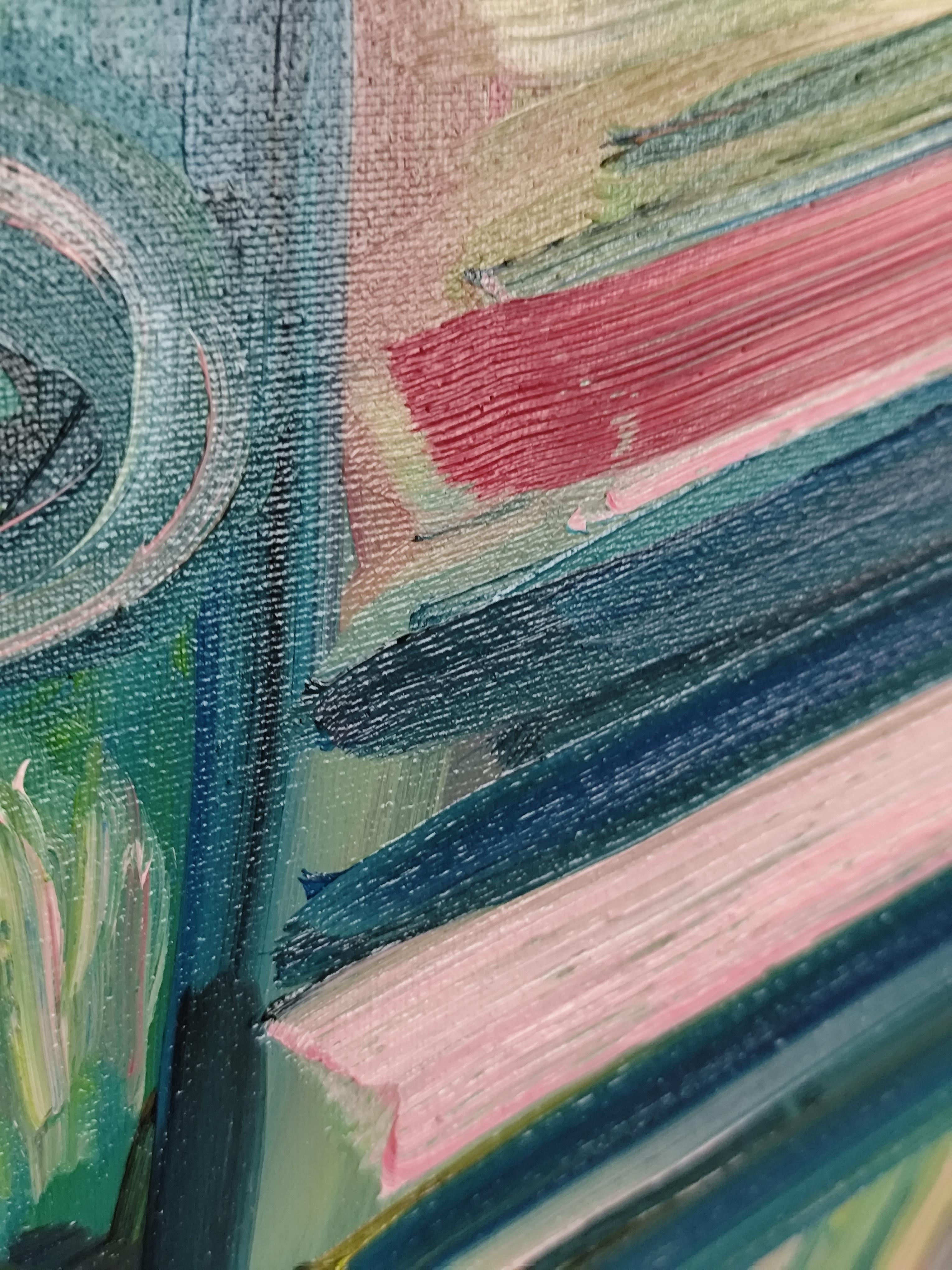 Quadro ad olio impressionista contemporaneo di fiori di mandorlo di ispirazione Van Gogh in vendita 13