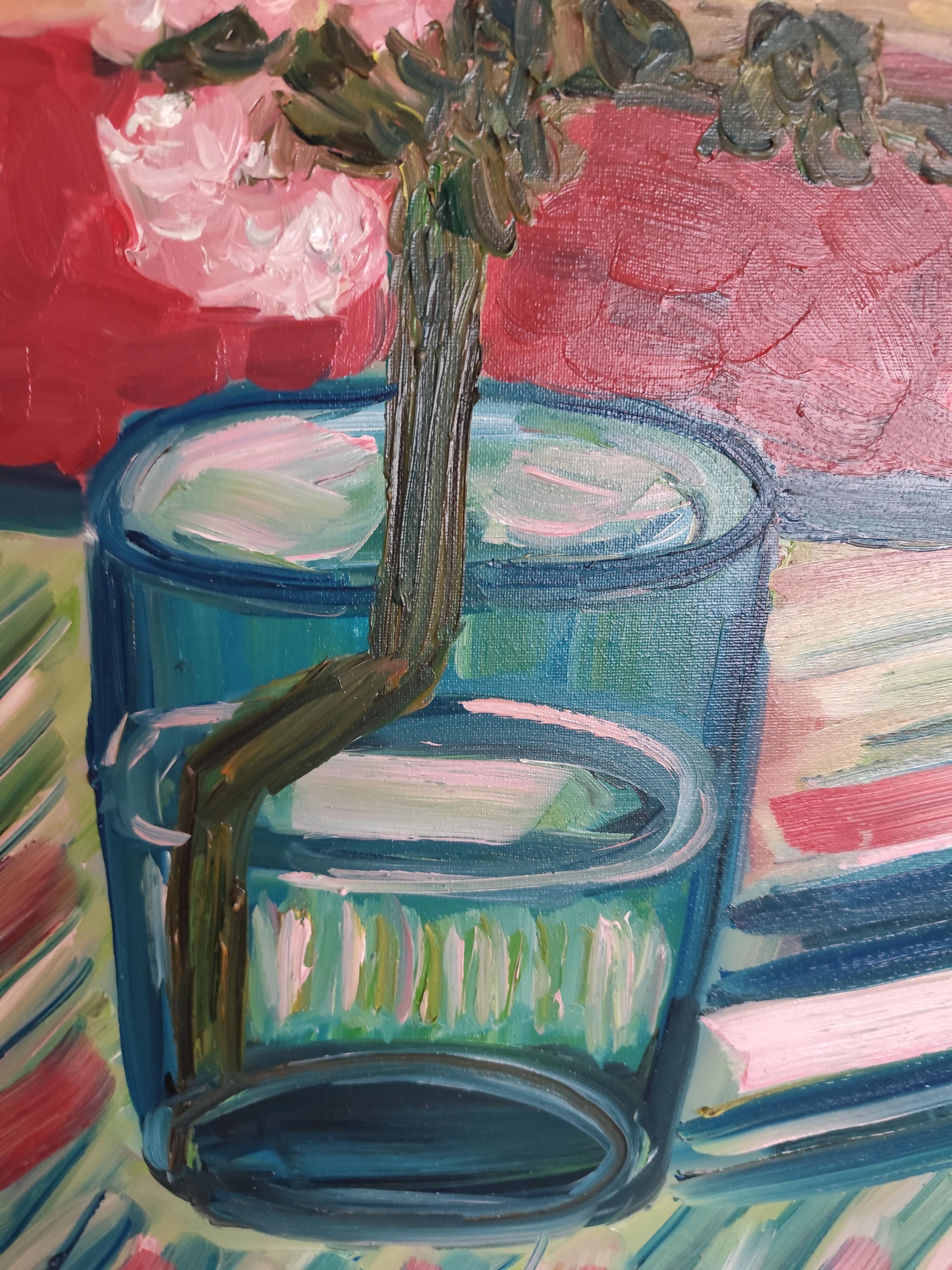 Quadro ad olio impressionista contemporaneo di fiori di mandorlo di ispirazione Van Gogh in vendita 14