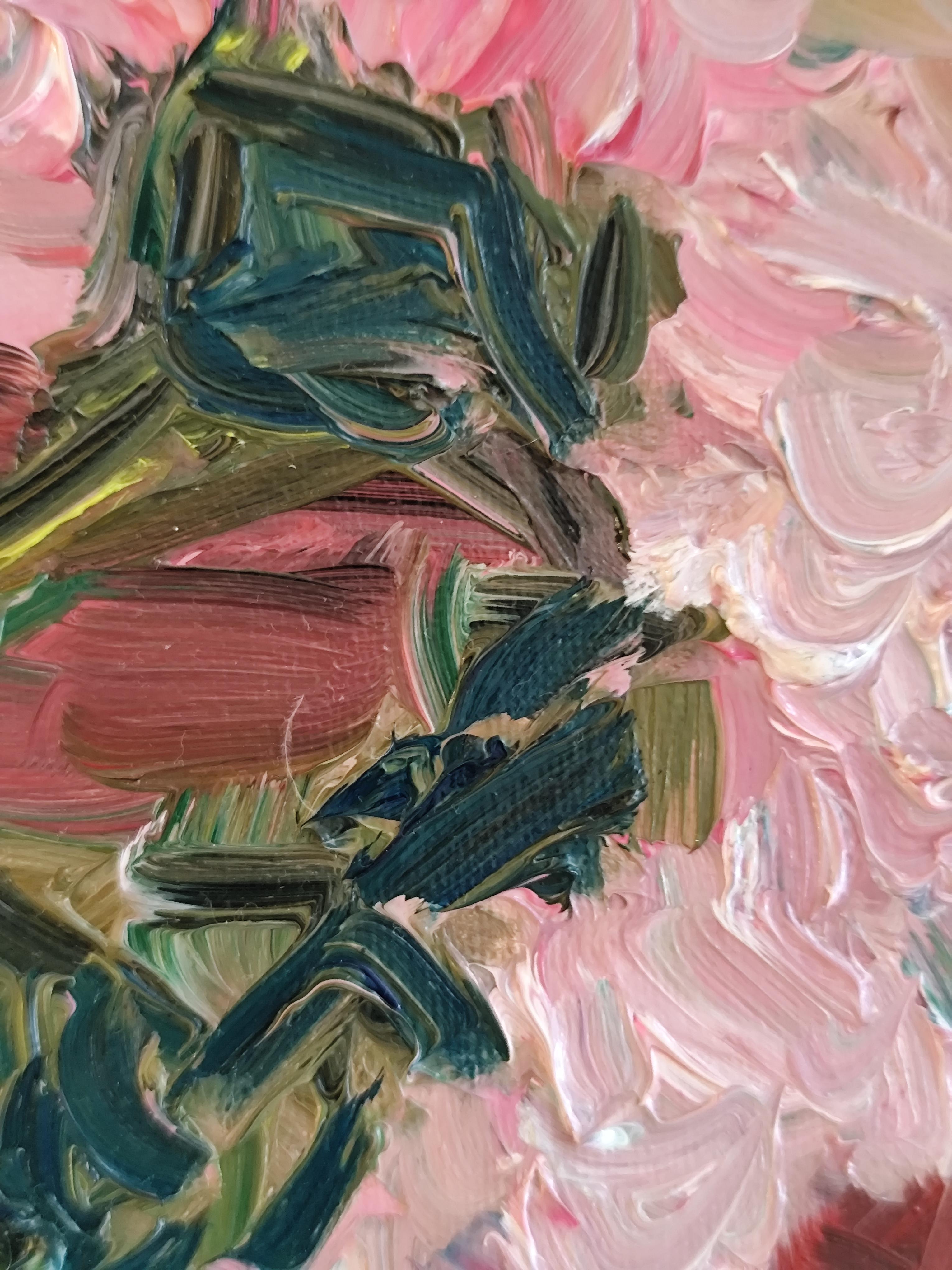 Quadro ad olio impressionista contemporaneo di fiori di mandorlo di ispirazione Van Gogh in vendita 15