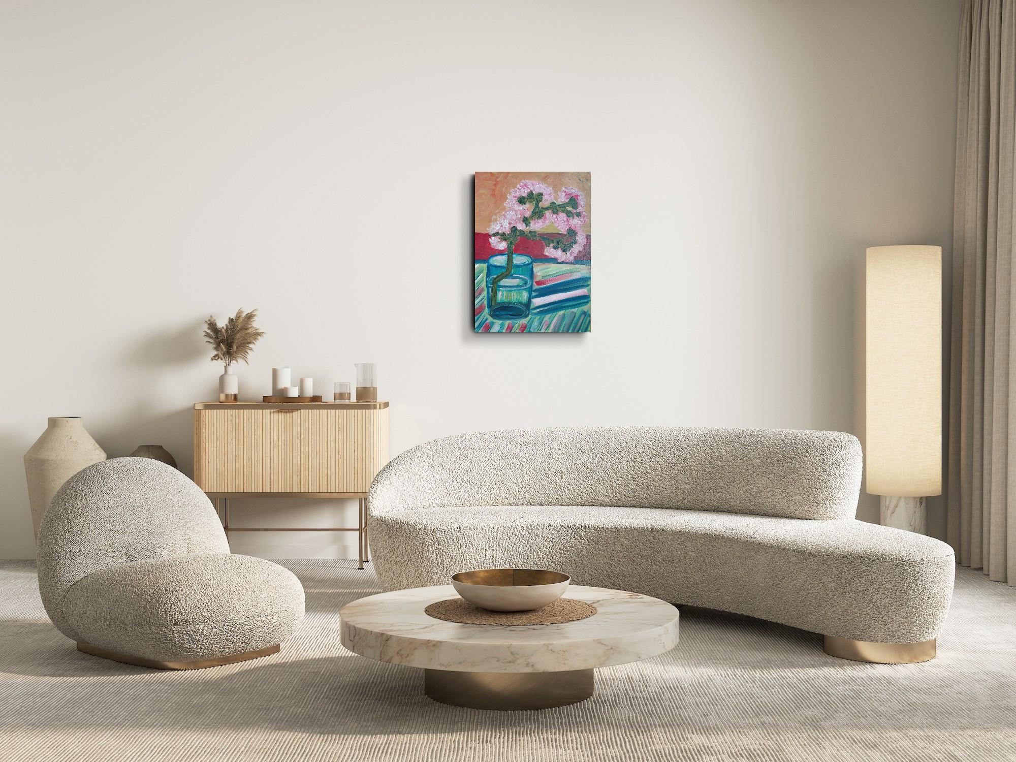 Quadro ad olio impressionista contemporaneo di fiori di mandorlo di ispirazione Van Gogh in vendita 2