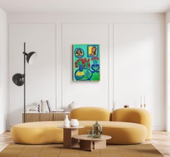 "Interior tranquilo" Bodegón de gran formato influenciado por Henri Matisse