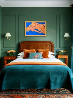 "Resting Venus" Large-format woman's portrait painting inspired by Henri Matisse