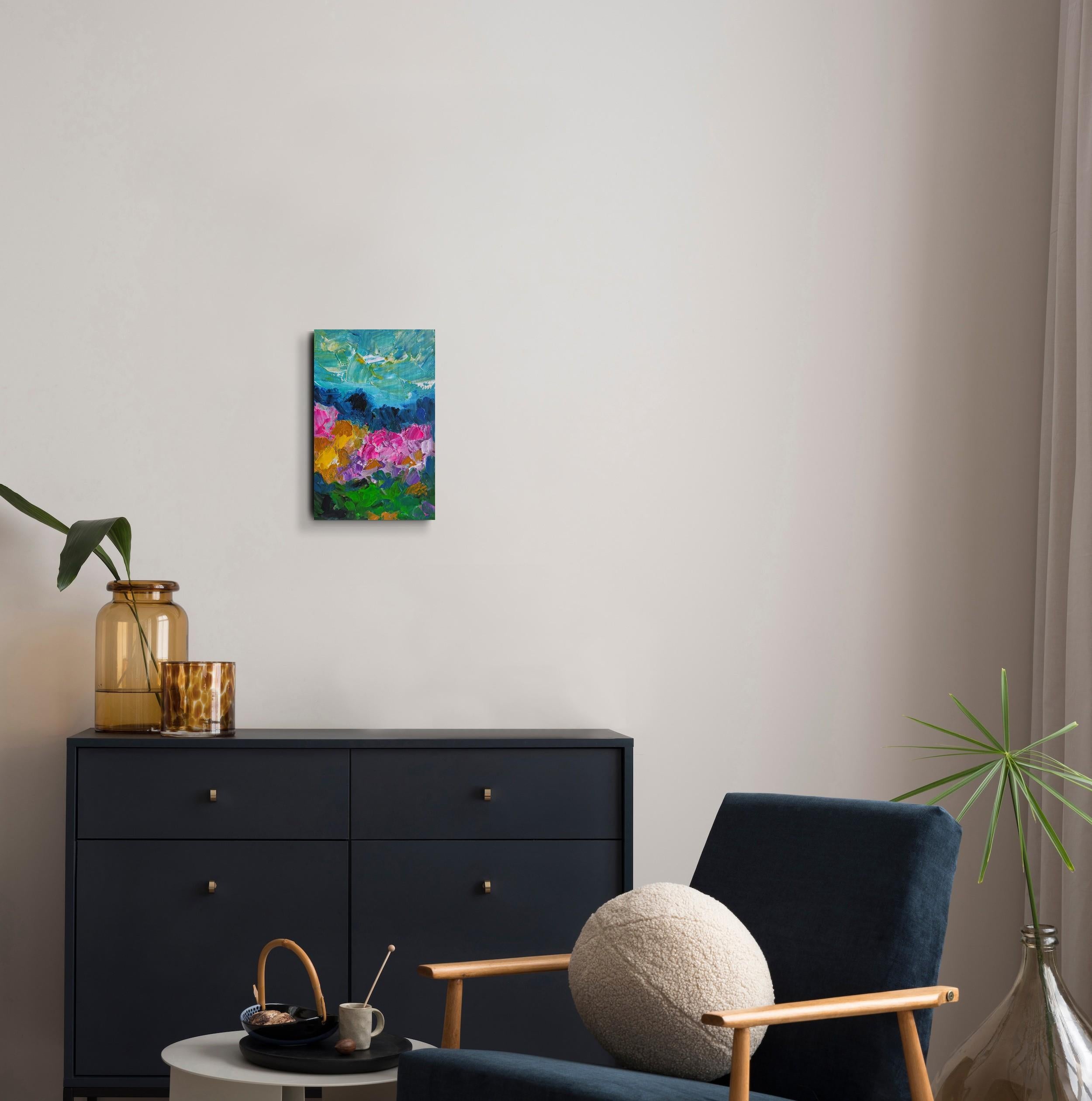 Esta expresiva obra de arte abstracto  