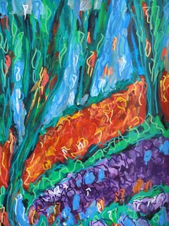 "Southern bloom" Expressionist nature painting inspired by french Provence