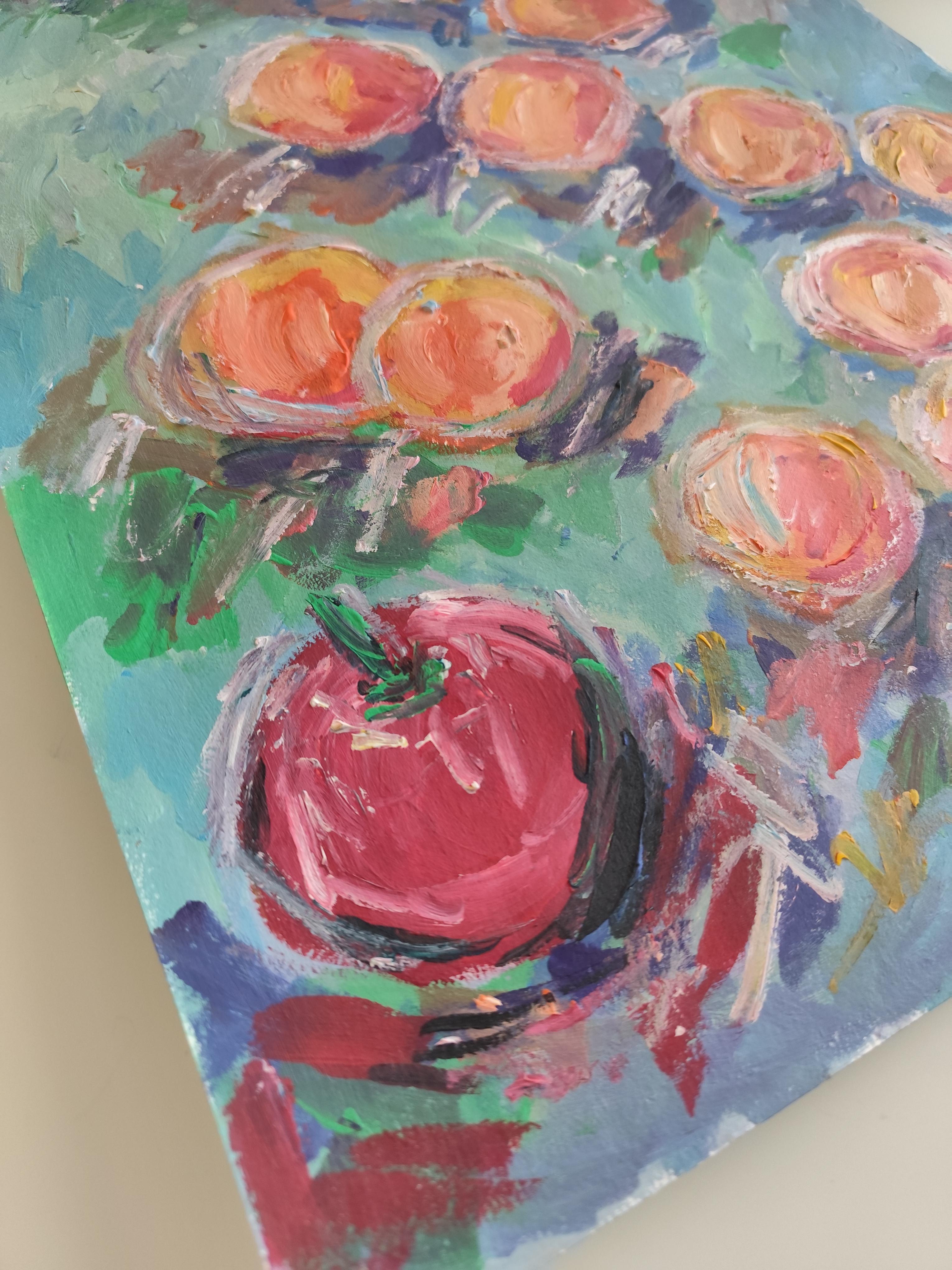 Quadro acrilico espressivo di frutta 