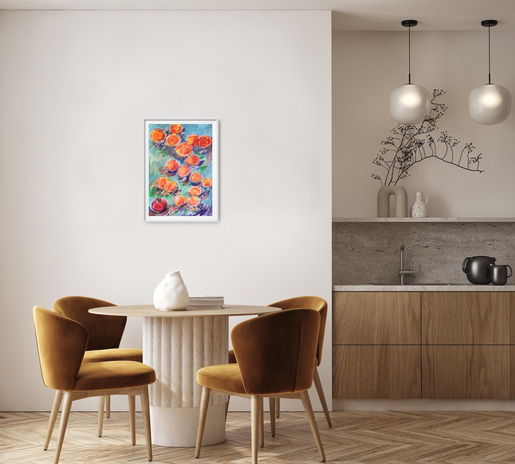 Quadro acrilico espressivo di frutta 