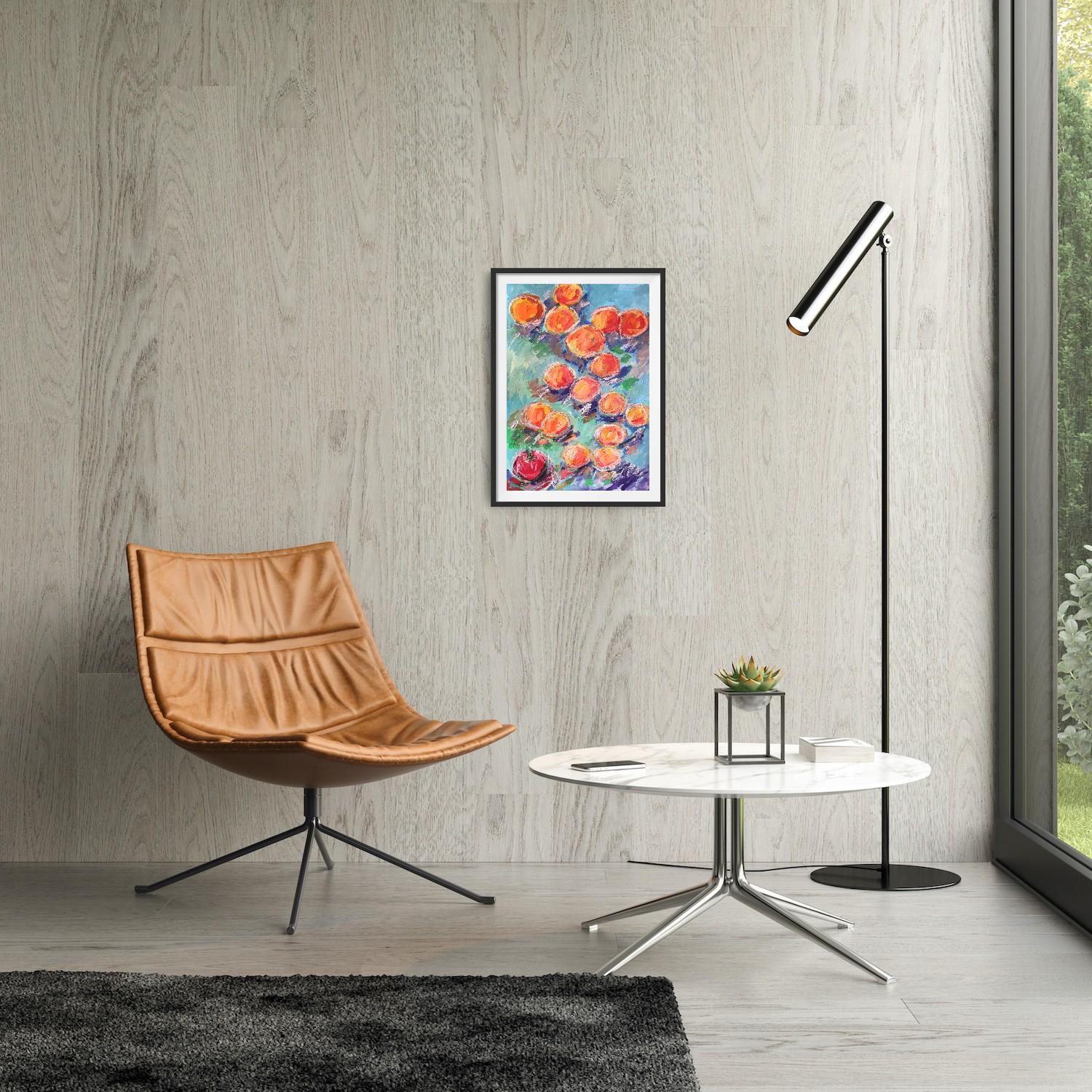Quadro acrilico espressivo di frutta 