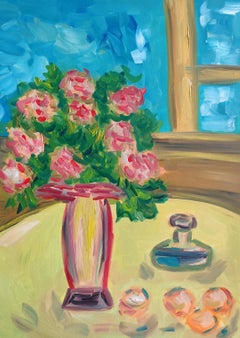 Impressionist Floral Still Life Oil Painting on Canvas Sunny "Sunny Spring Day"