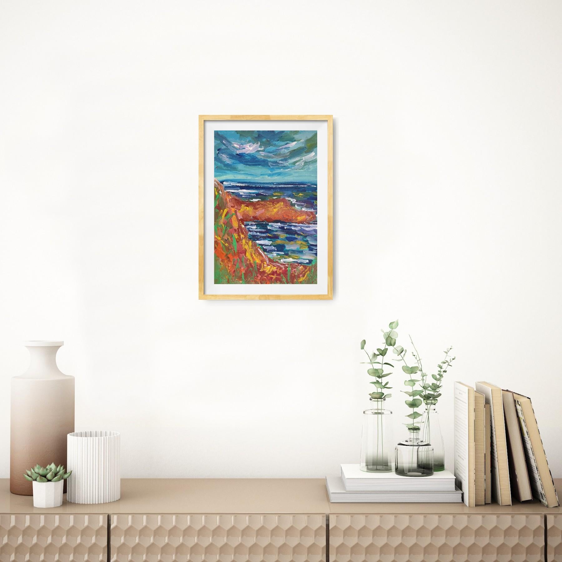 Esta vibrante obra de arte abstracta impresionista 