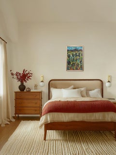 Abstract impressionist nature acrylic painting on paper "Trees of gratitude "