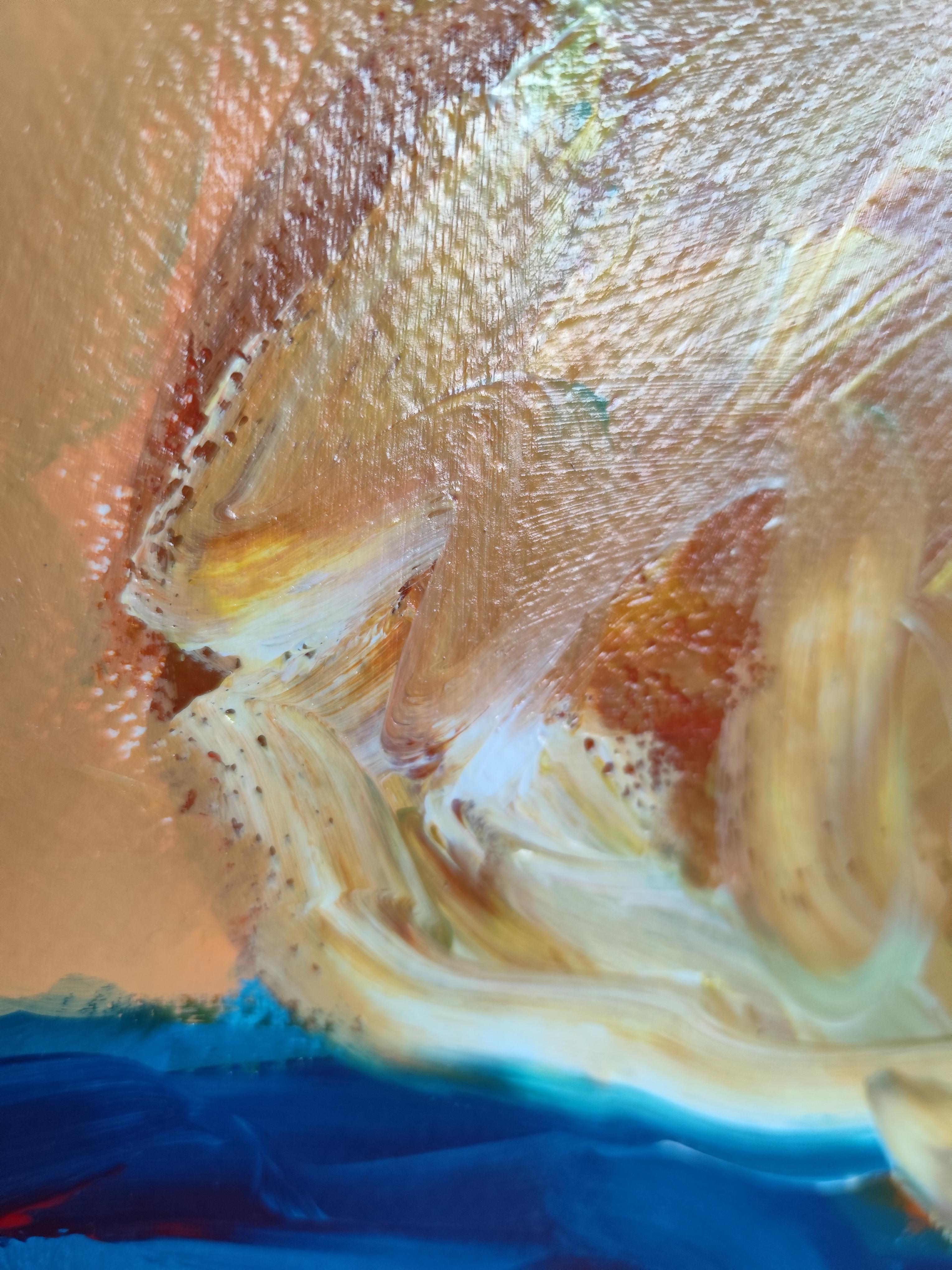 Pintura acrílica figurativa abstracta sobre papel  