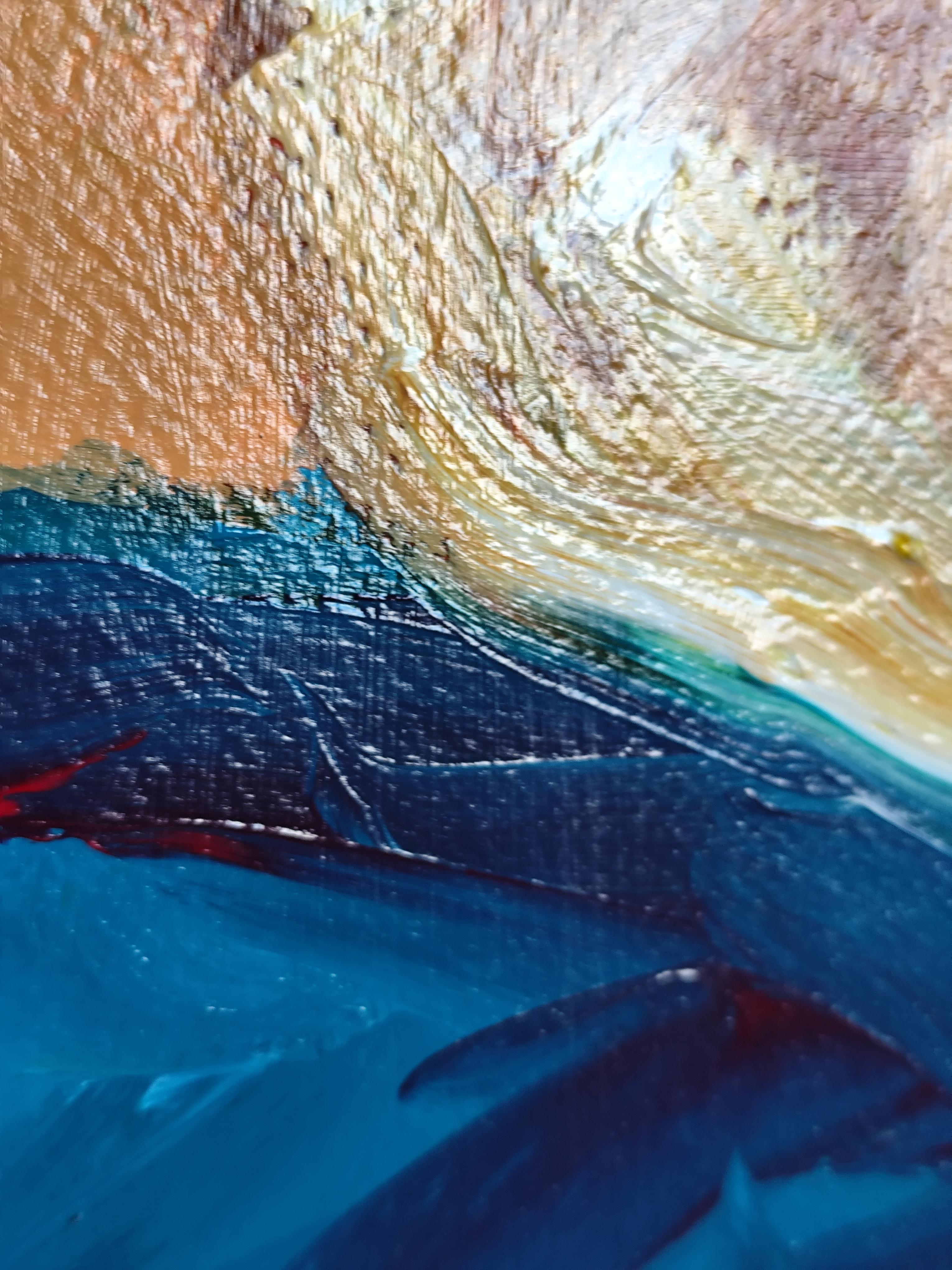 Pintura acrílica figurativa abstracta sobre papel  