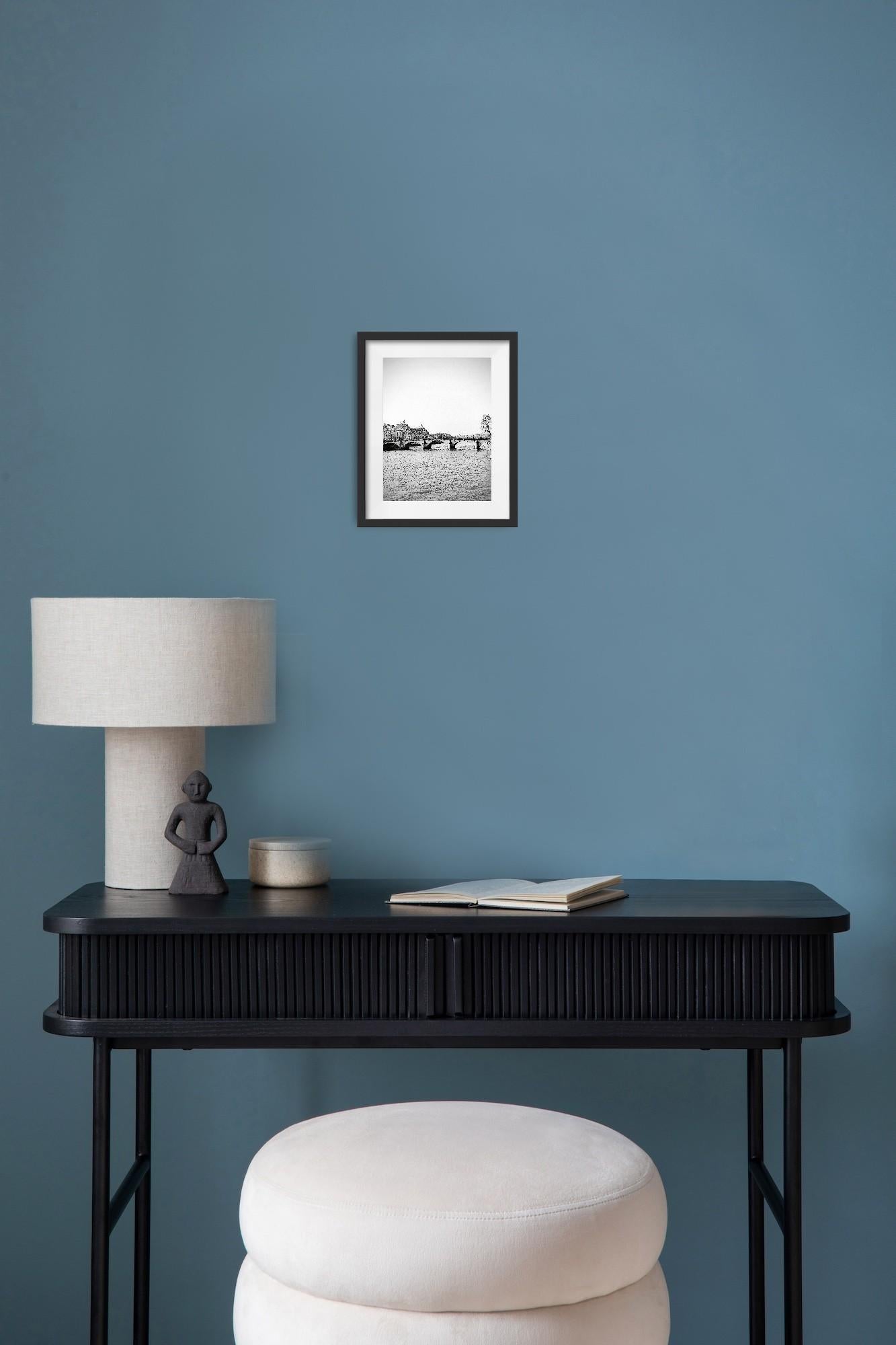 Black/white photo of Paris on matte premium paper 