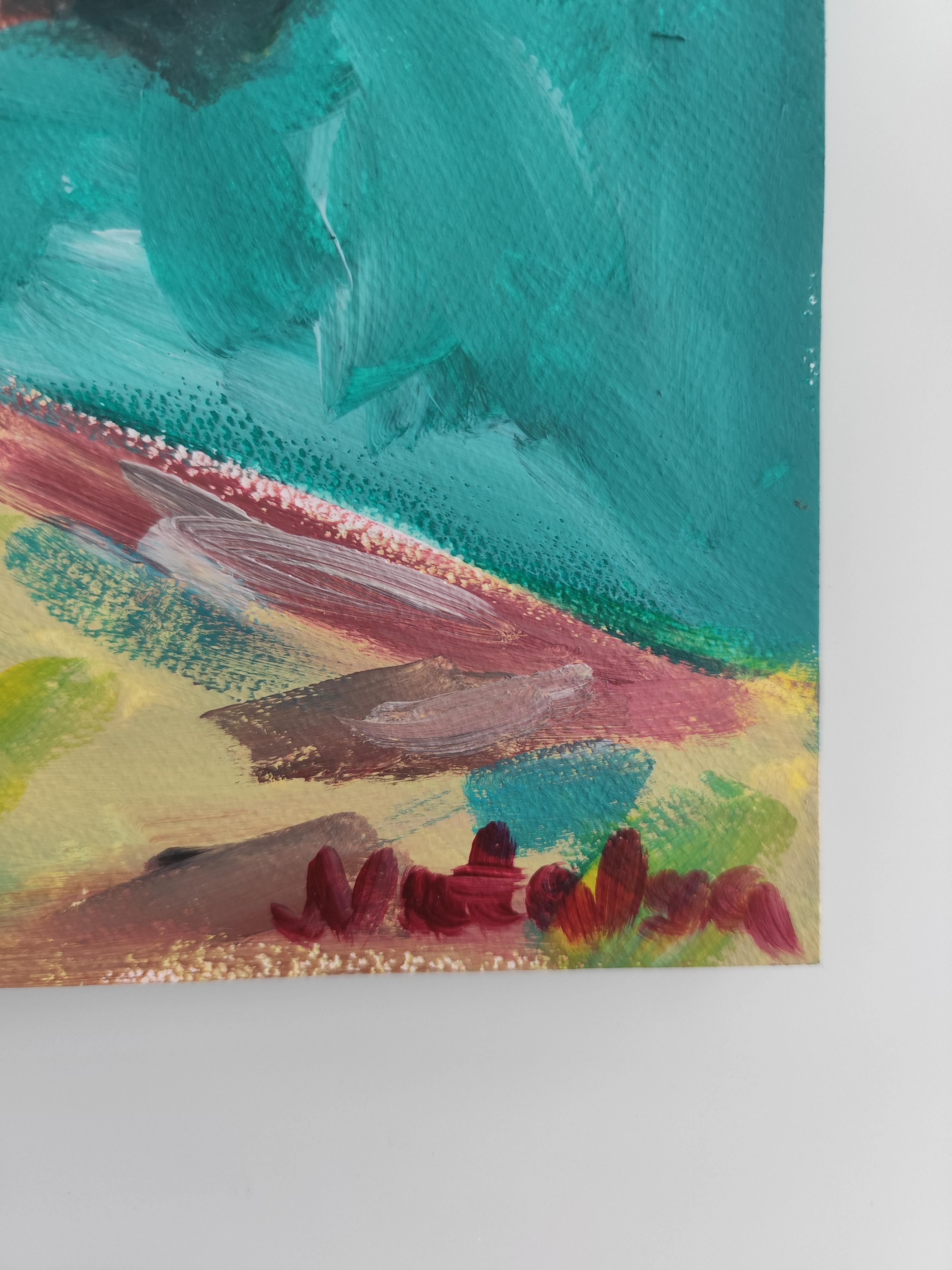 Contemporary abstract expressionist woman's portrait 