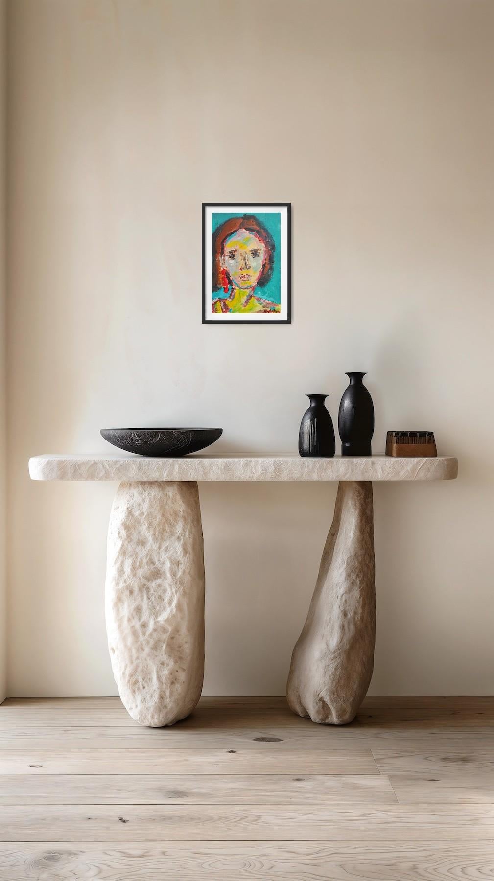 Contemporary abstract expressionist woman's portrait 