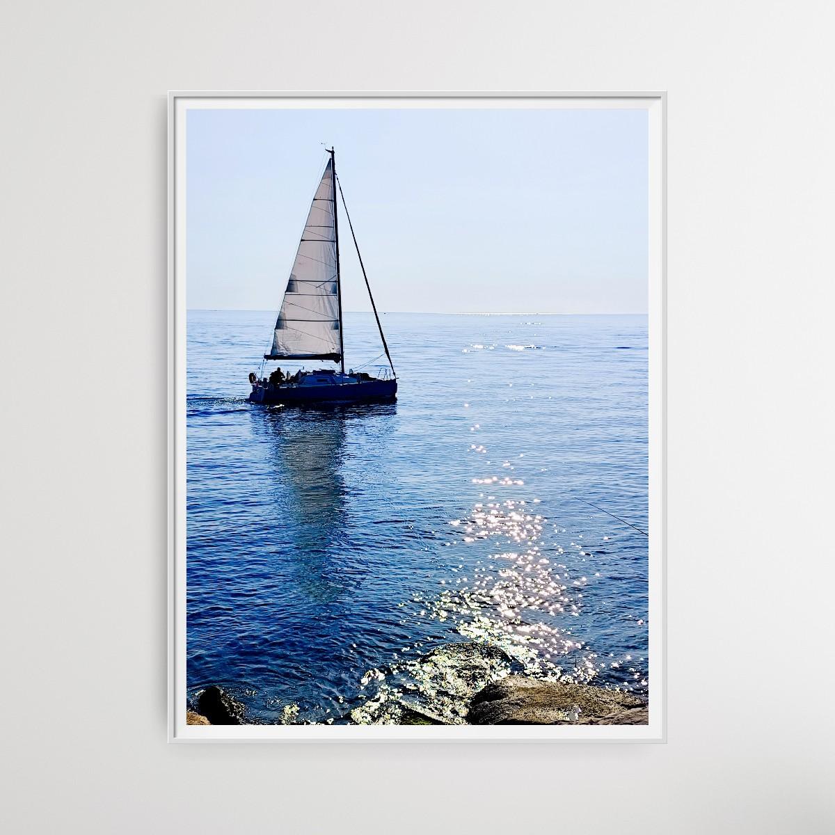 Image contemporaine d'un bateau de mer Photo sur papier premium 