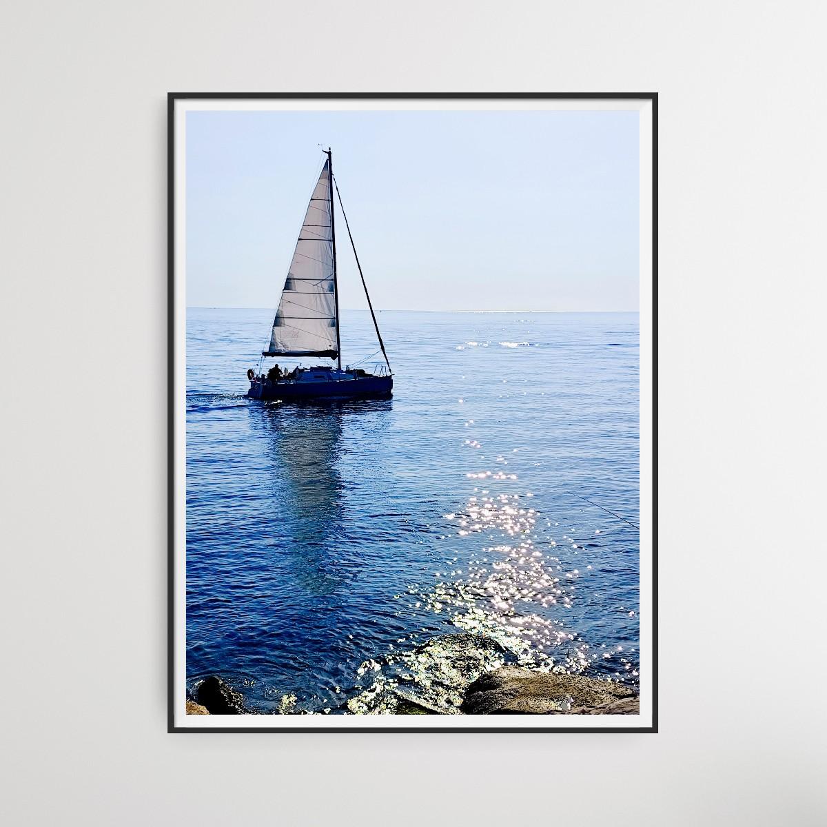 Image contemporaine d'un bateau de mer Photo sur papier premium 