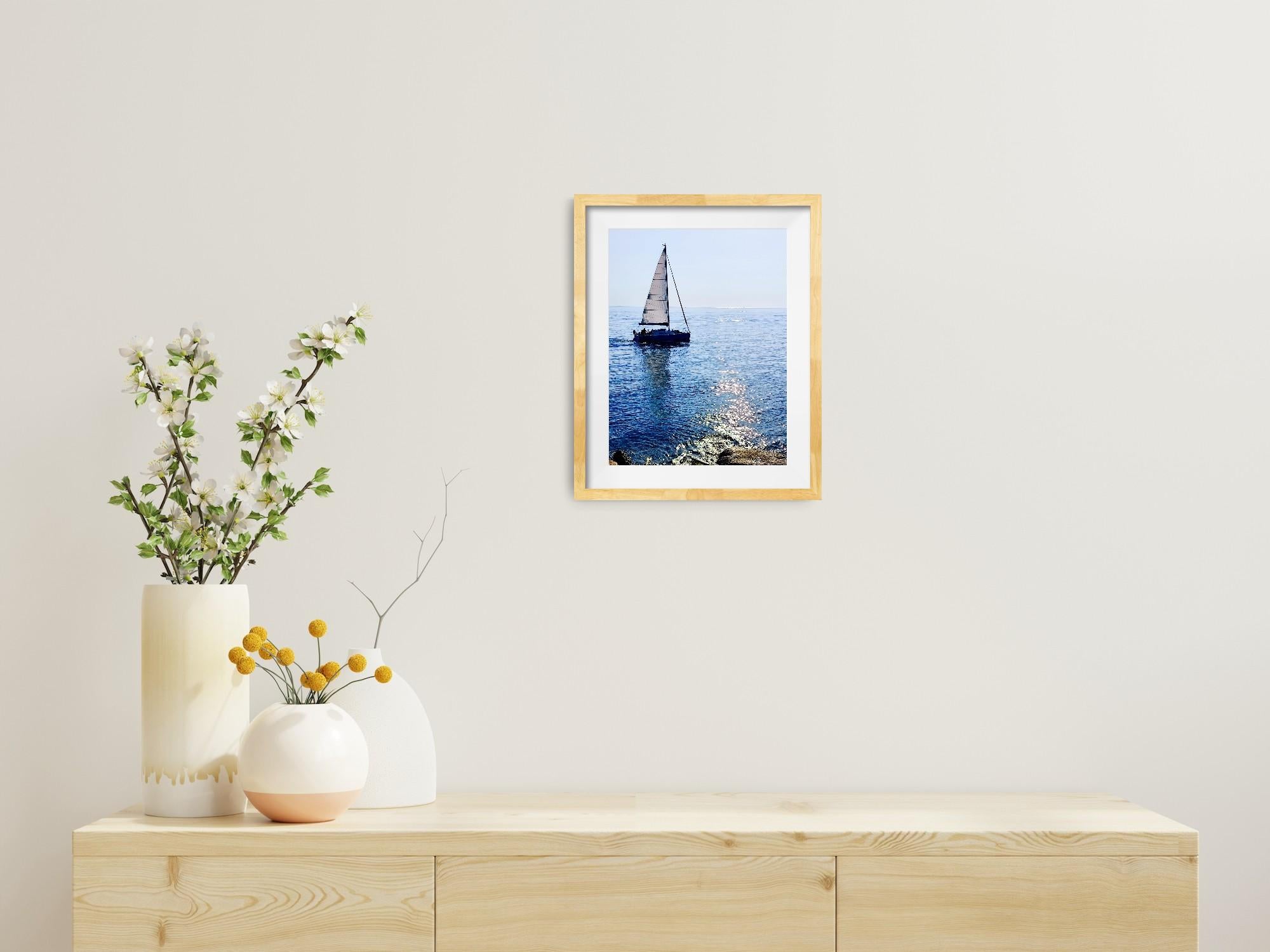 Image contemporaine d'un bateau de mer Photo sur papier premium 