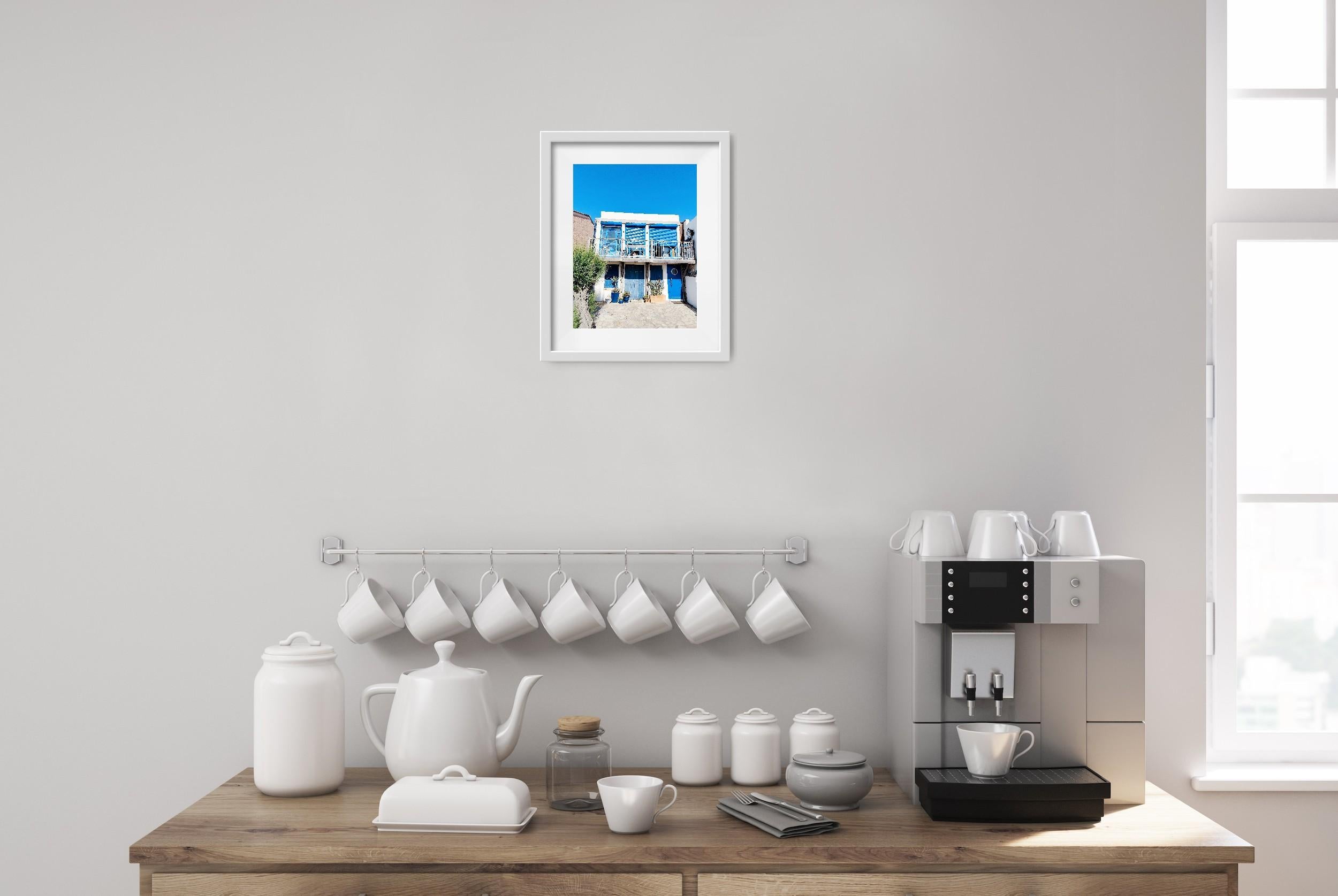 Foto moderna di una casa sulla spiaggia su carta premium opaca 