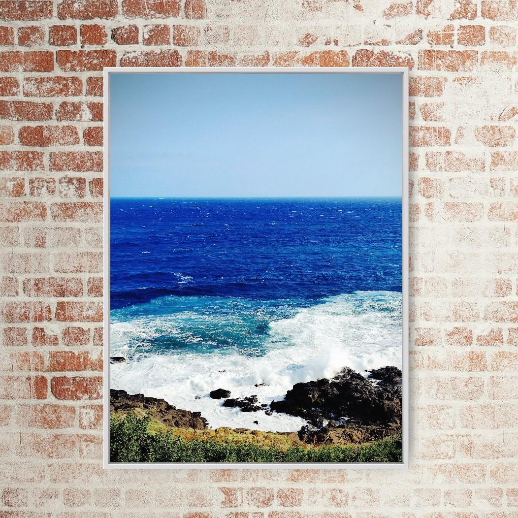 Photographie moderne d'art de la côte maritime sur papier mat de qualité supérieure 