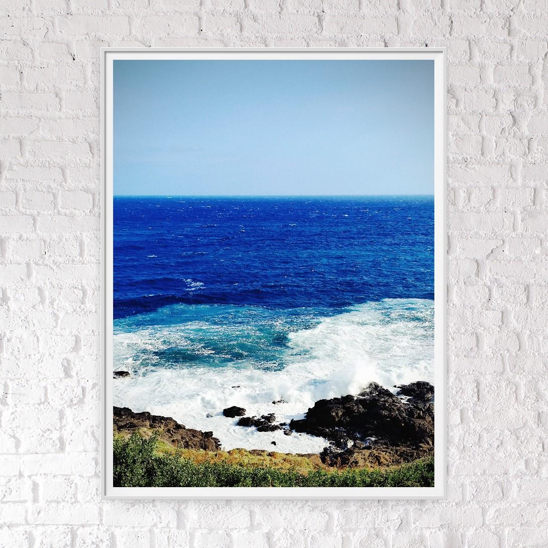 Photographie moderne d'art de la côte maritime sur papier mat de qualité supérieure 