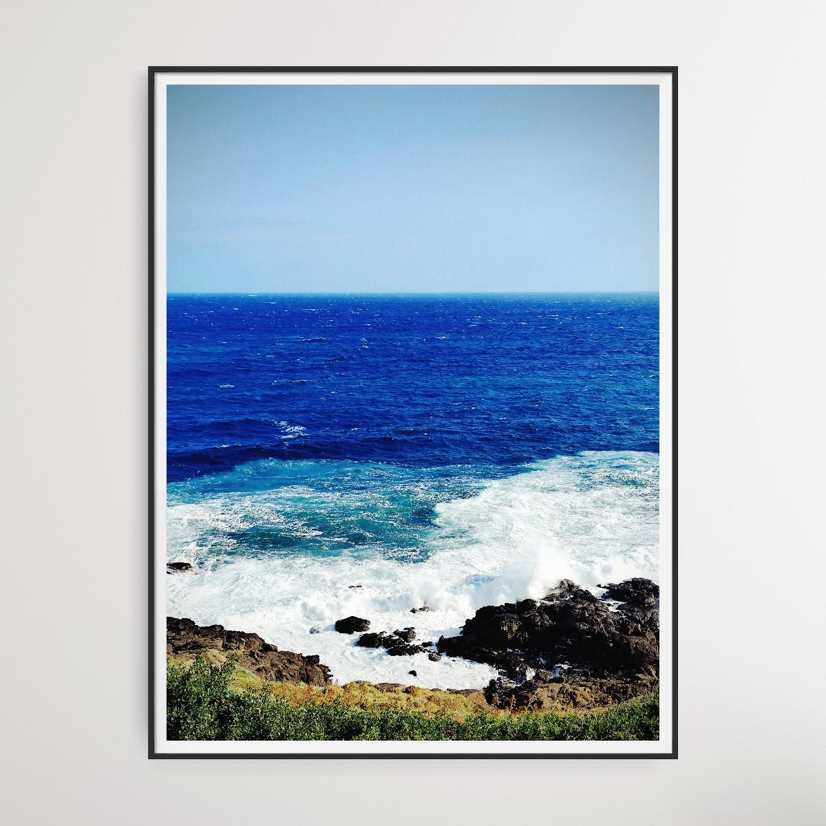 Photographie moderne d'art de la côte maritime sur papier mat de qualité supérieure 
