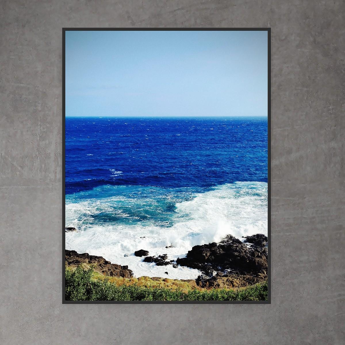 Photographie moderne d'art de la côte maritime sur papier mat de qualité supérieure 
