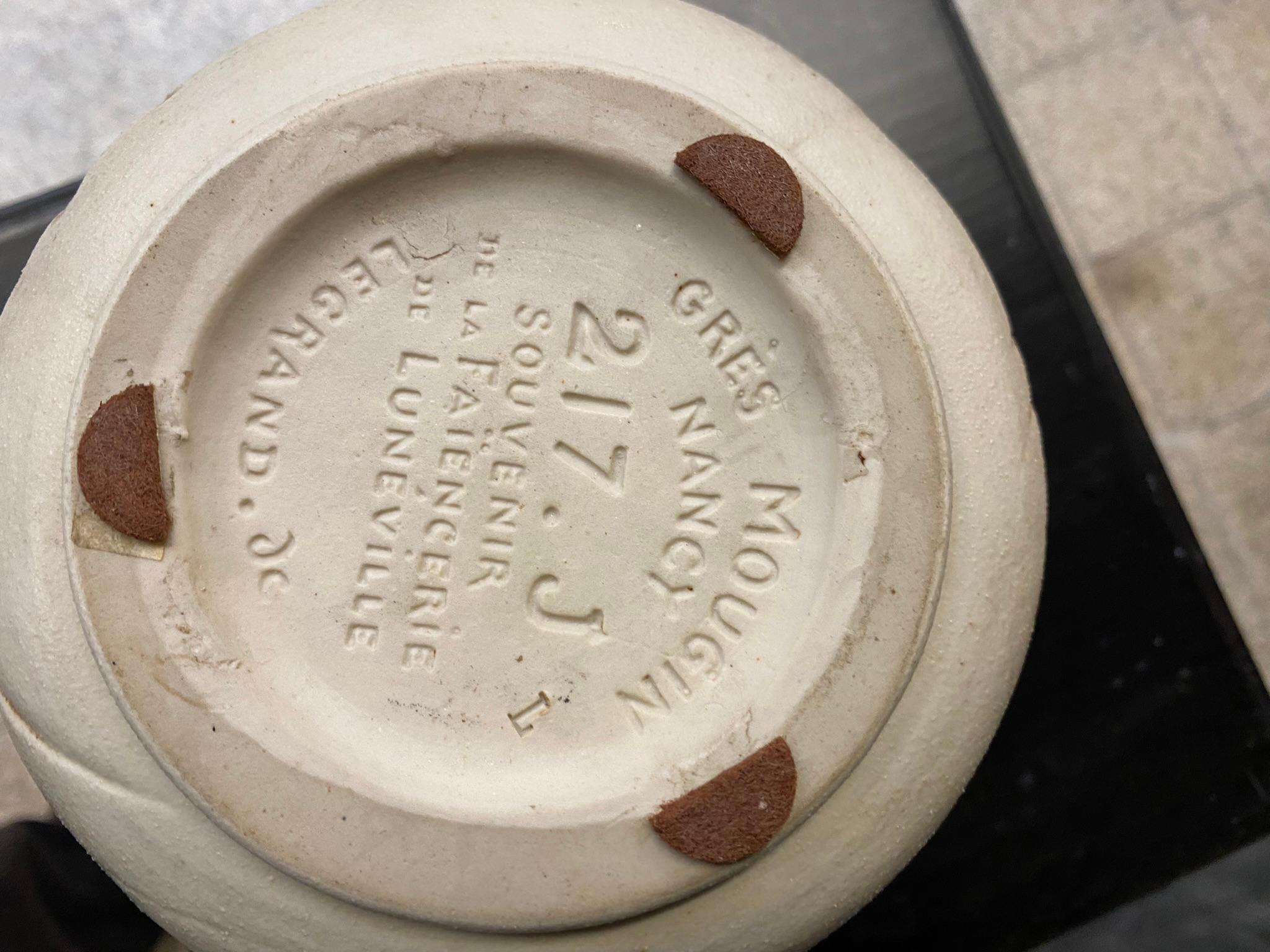 Keramikvase von Mougin aus Nancy im Angebot 2