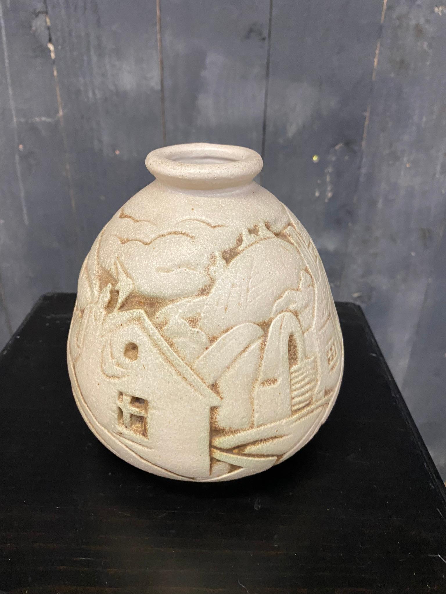 Keramikvase von Mougin aus Nancy im Angebot 1