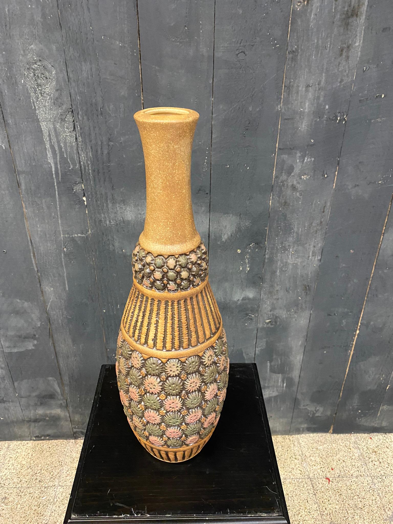 European Mougin a Nancy Sandstone Vase For Sale