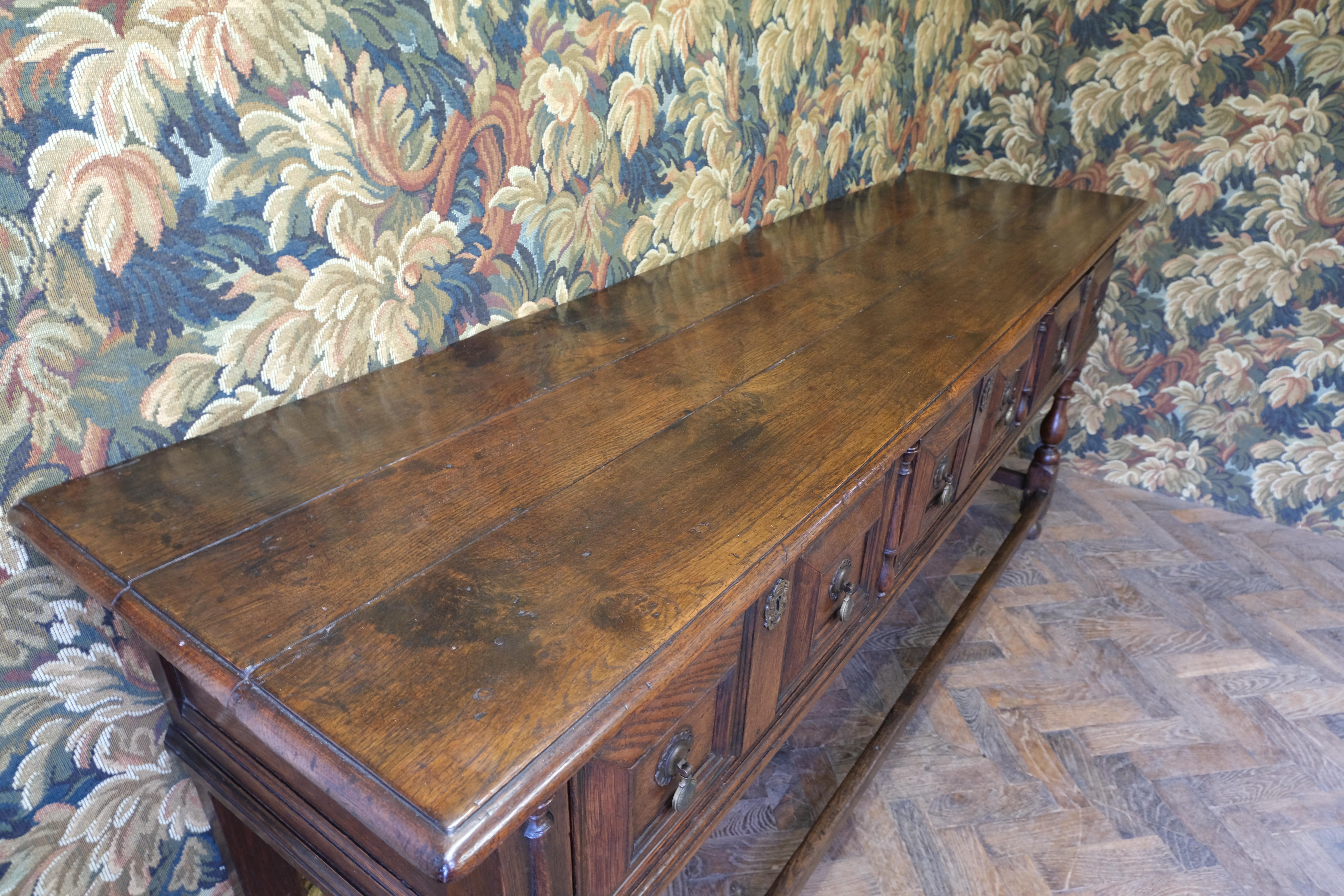 18th Century and Earlier Moulded front dresser base