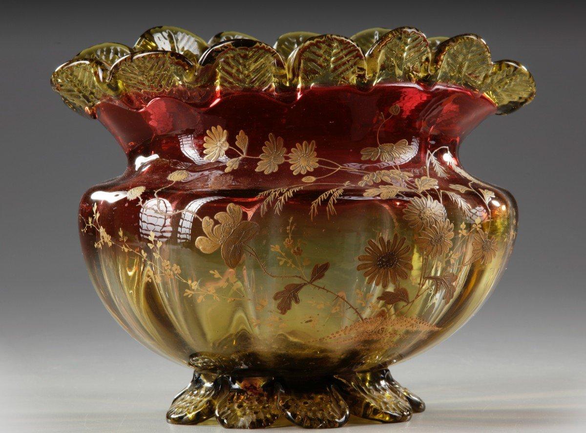Art Nouveau Moulded Glass Cup Late, 19th Century