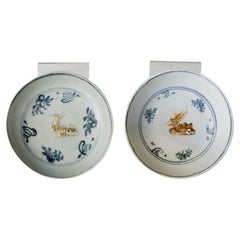 Moulded Goldfish Blue and White Dishes, Ming Dynasty