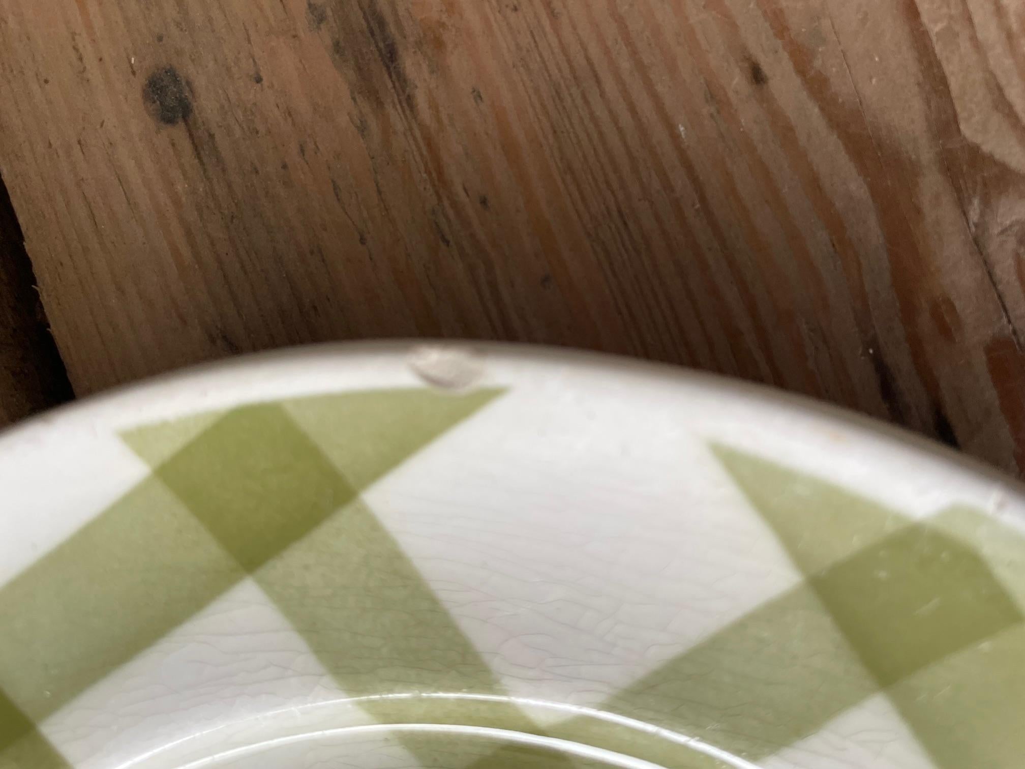 20th Century Moulin des Loups green tablecloth dinner service For Sale